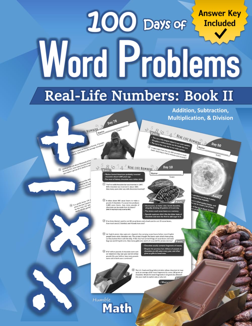 Humble Math – Word Problems (Book II): 4th Grade / 5th Grade (Ages 9-11) Multiplication, Division, Addition, and Subtraction Story Problems: (Dollars ... Workbook (With Answers) Grades 4 / 5