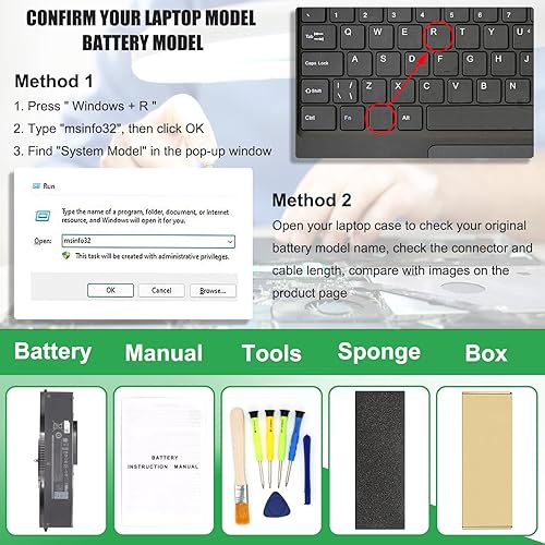 Miniatura 4 de 1FXDH - Batería de repuesto para laptop Dell Latitude 15 5501 5511 E5501 E5511 Precision 3541 3551 Series Notebook 01WJT0 1WJT0 0D191G D191G