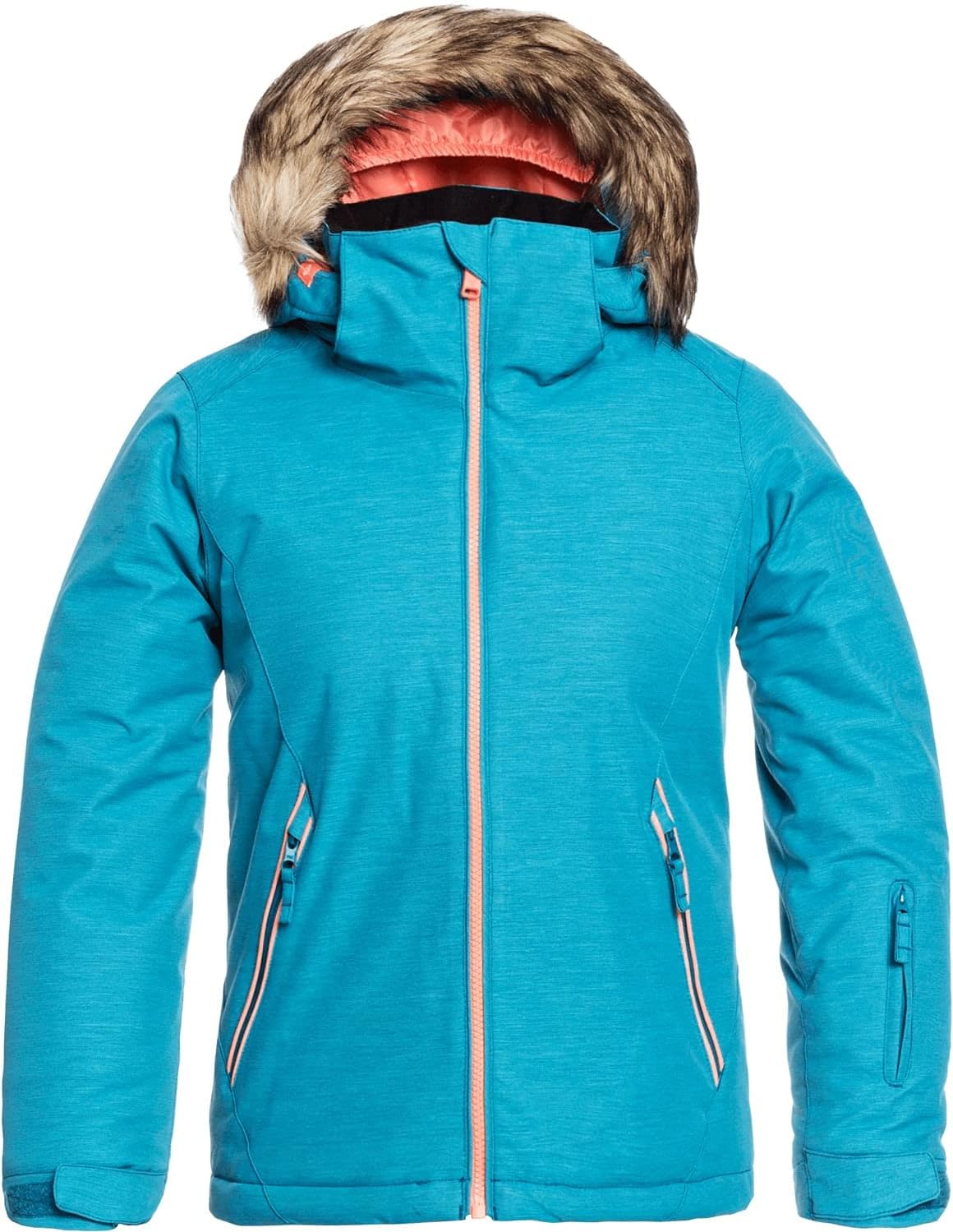 Roxy Kids Girl's American Pie Solid Snow Jacket (Big Kids) Ocean Depths MD (10 Big Kids)