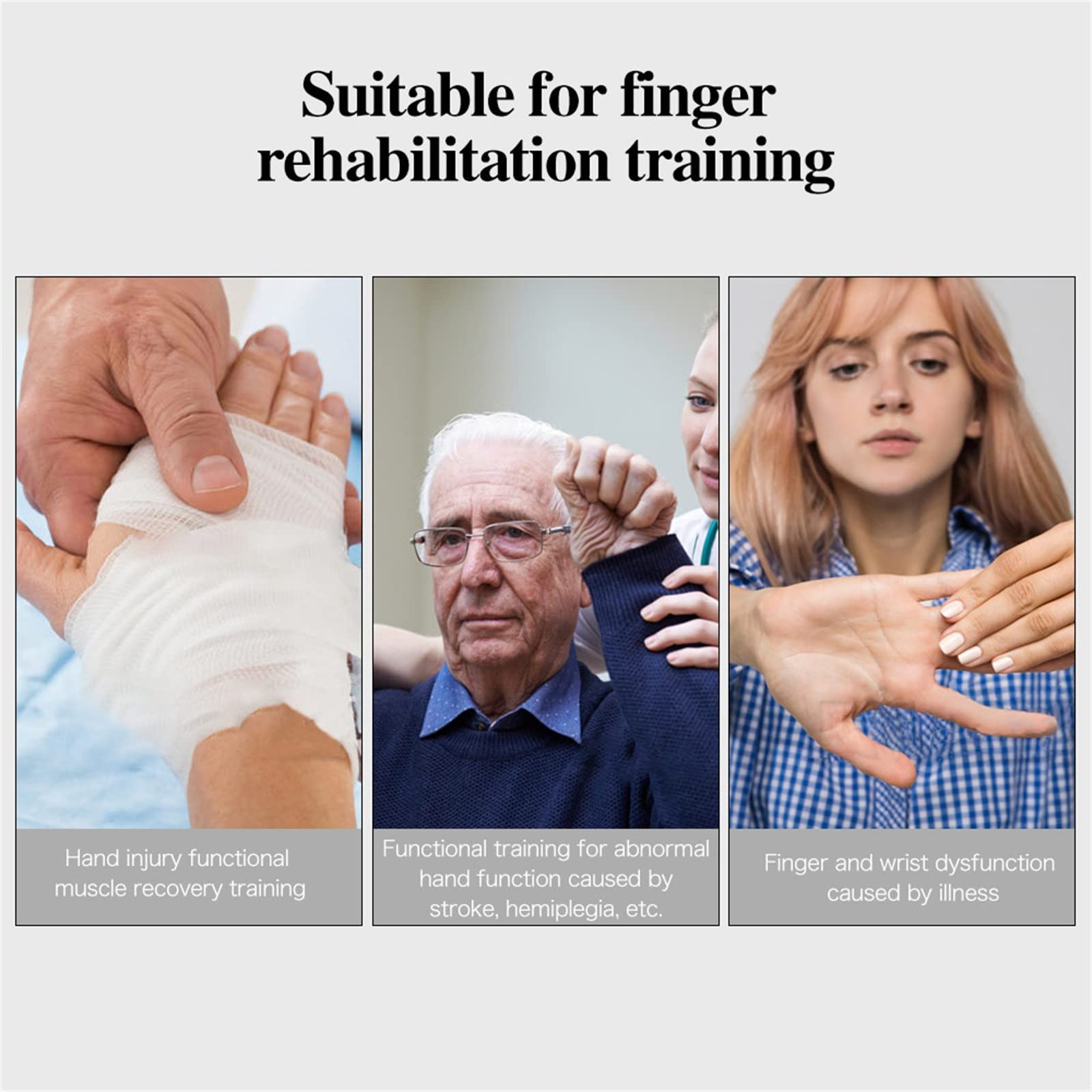 Corrector de Postura de Mano, Entrenamiento de rehabilitación de Fisioterapia ortesis de Dedo de muñeca dinámica para reparación de tendón de hemiplejia apoplejía