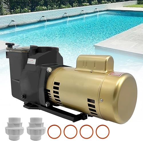 Super Pool Pump 3HP 115230V de velocidad única compatible con Hayward Super Pump, bomba de una sola velocidad para piscinas o spas sobre el suelo,