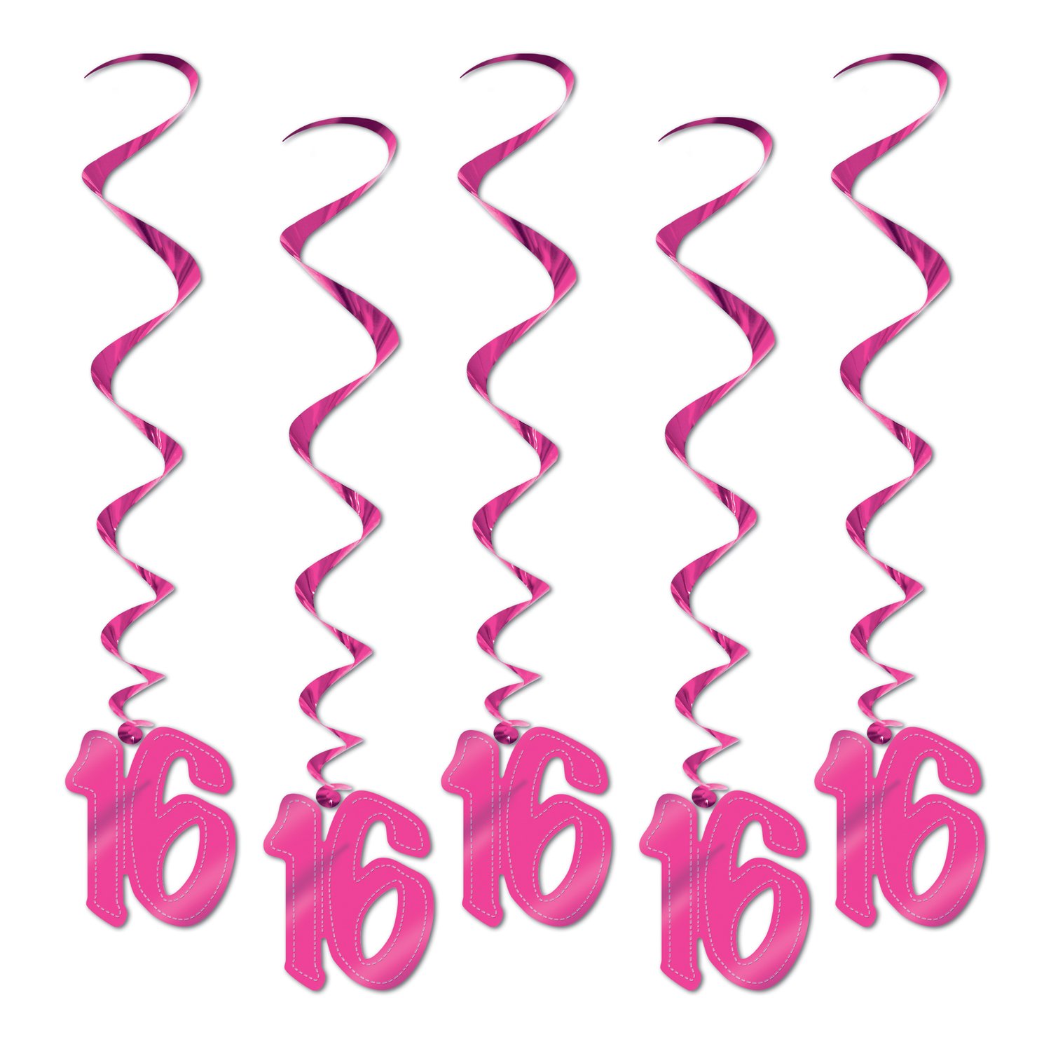 16 Whirls (pink) (5/Pkg)