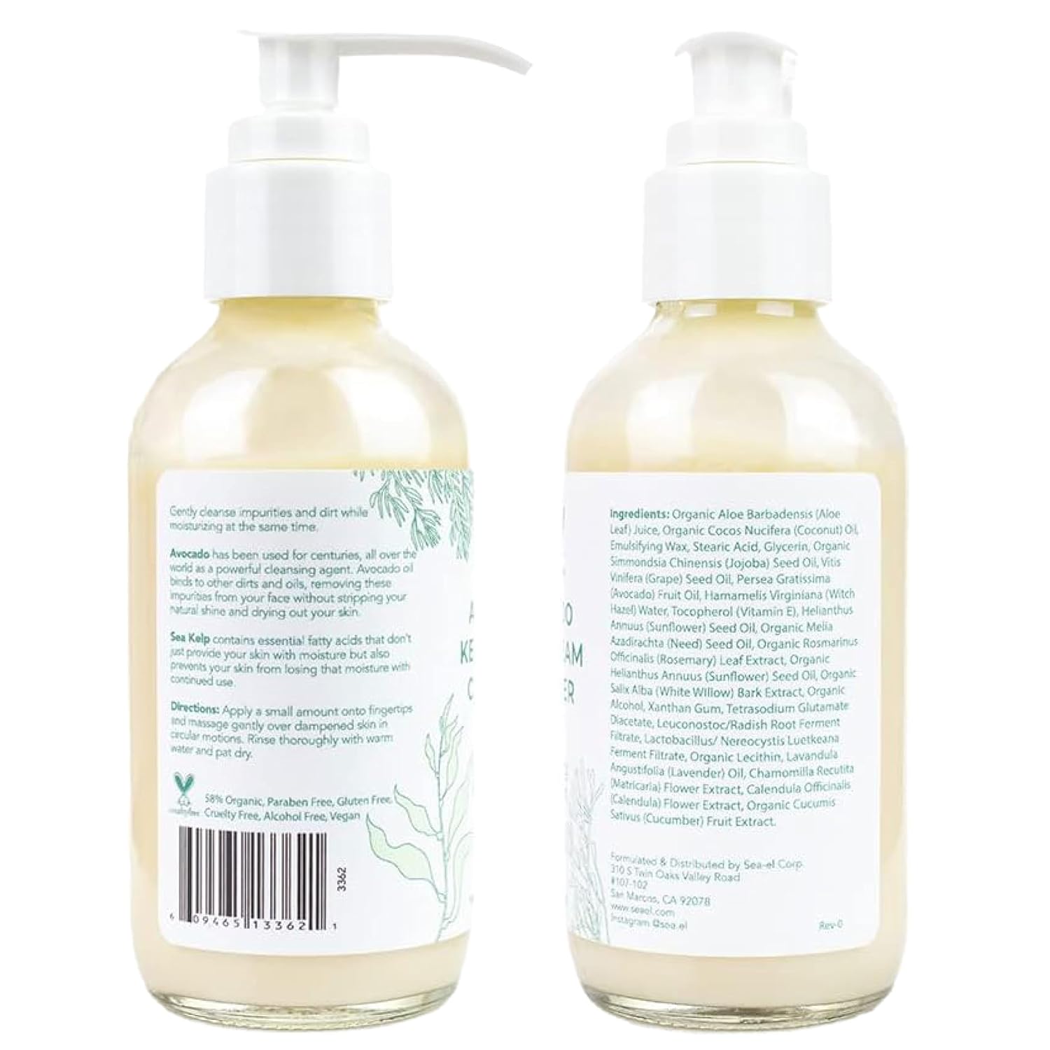 Sea-el Avocado Kelp Cream Cleanser | Gentle & Moisturizing Facial Wash | 4 Ounce - Image 8