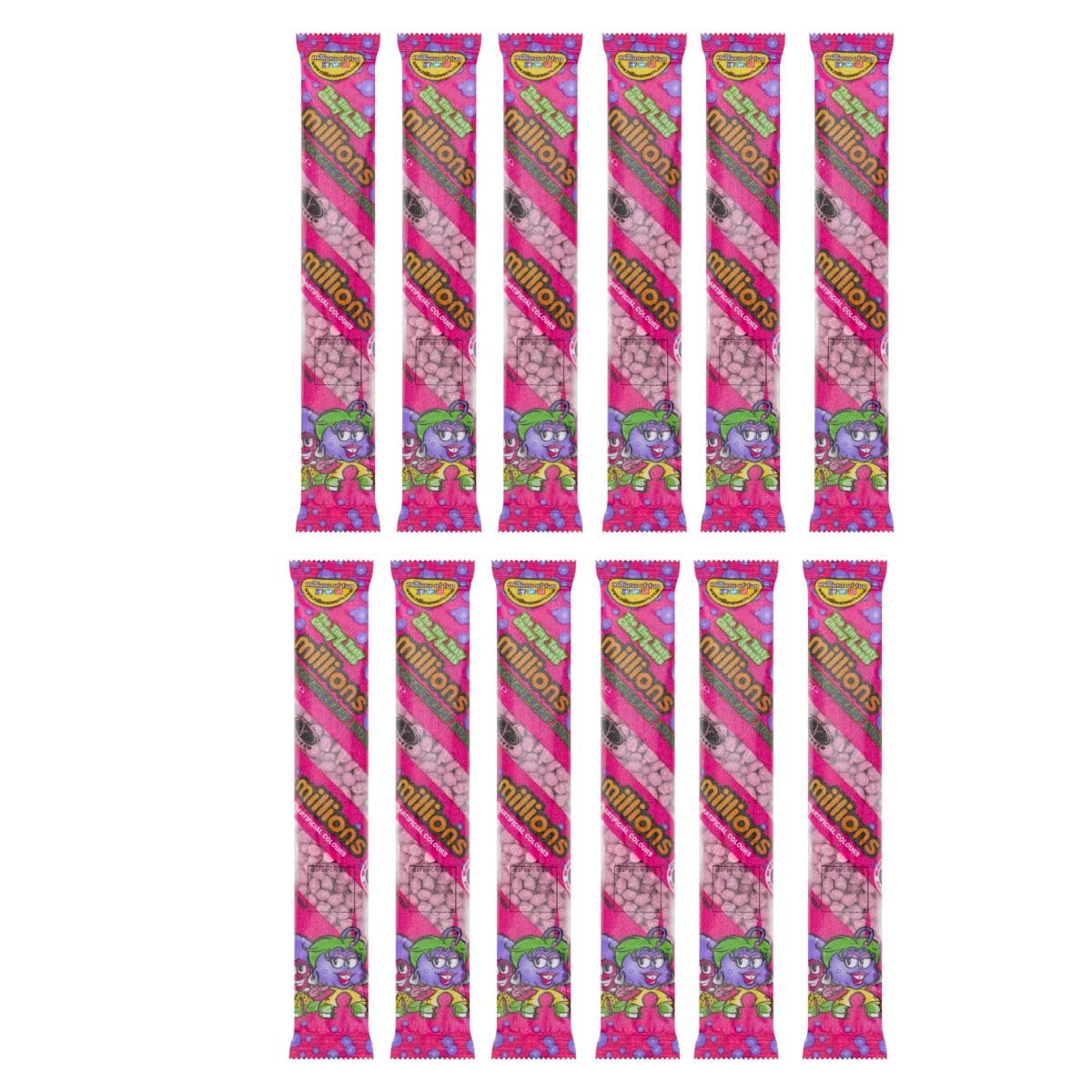 Deliciously Tangy Blackcurrant Buzz Flavour Millions Sweet gift box 55g (Pack of 12)