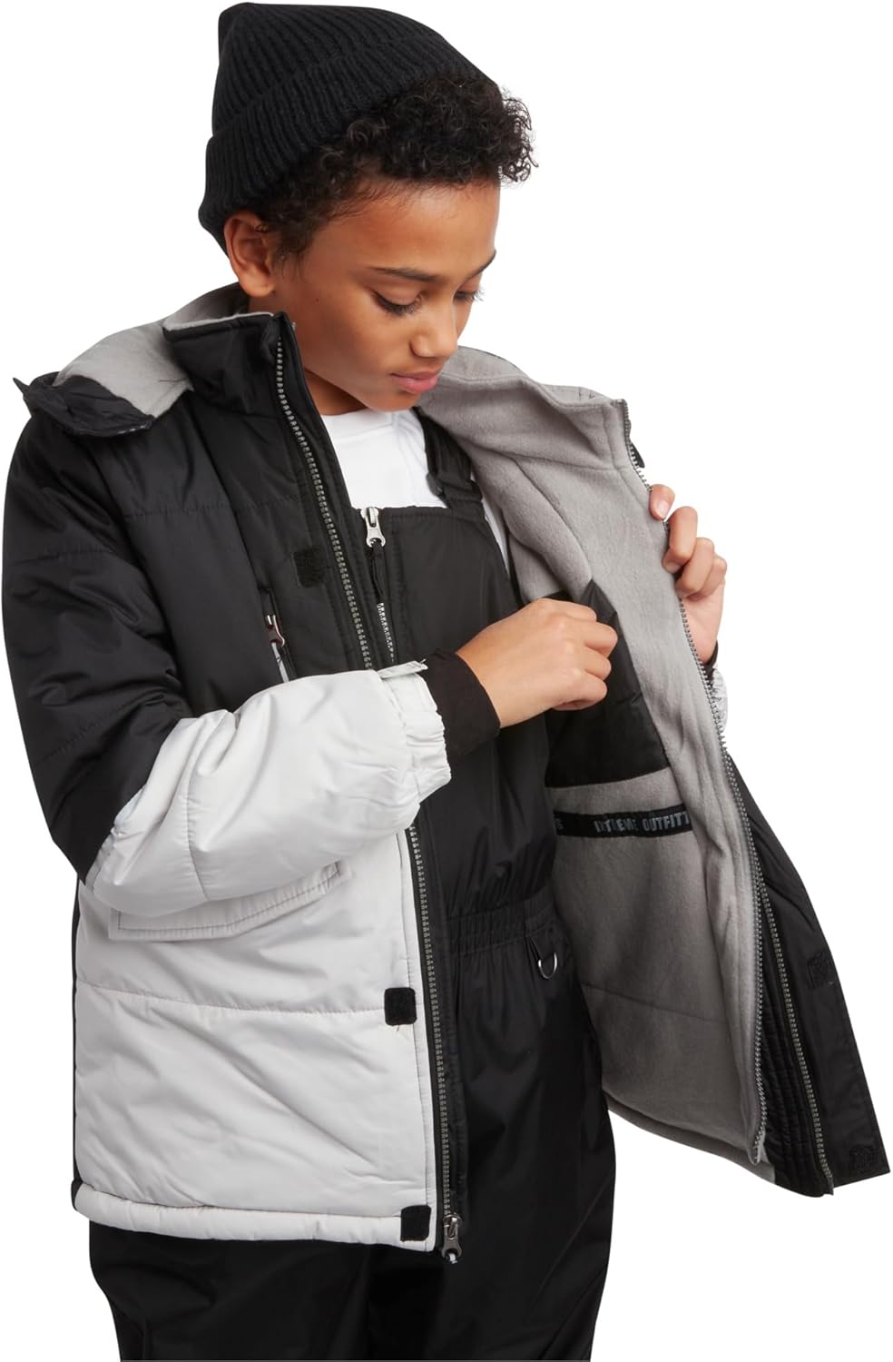 iXtreme Boys Snowsuit Set - 2 Piece Heavyweight Insulated Ski Jacket and Snow Pants Overall Bibs for Boys with Winter Hat - Image 4