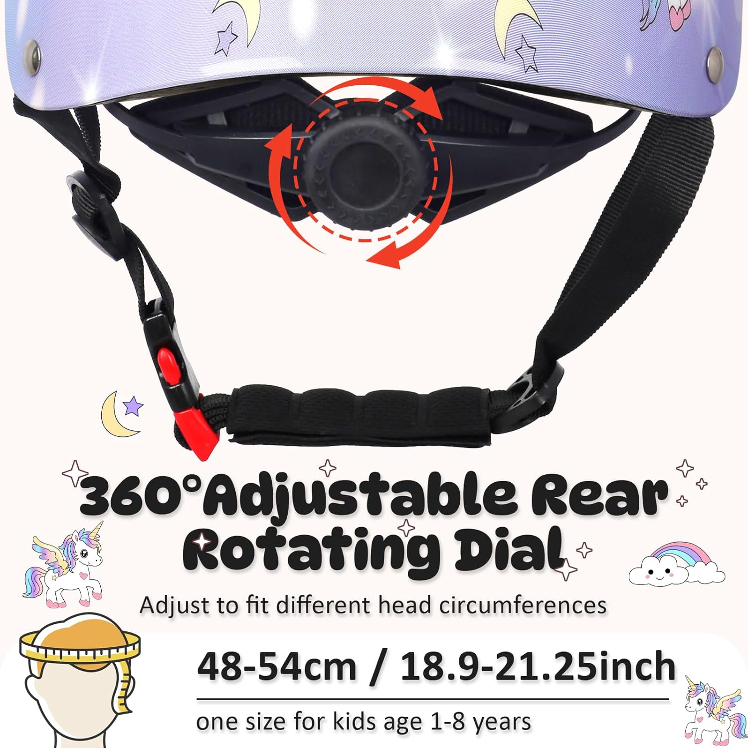 Kids Toddler Bike Helmet for Boys Girls, Adjustable Bicycle Helmet from Infant Baby to Children, Multi-Sport for Scooter Skateboard Roller/Inline Skate