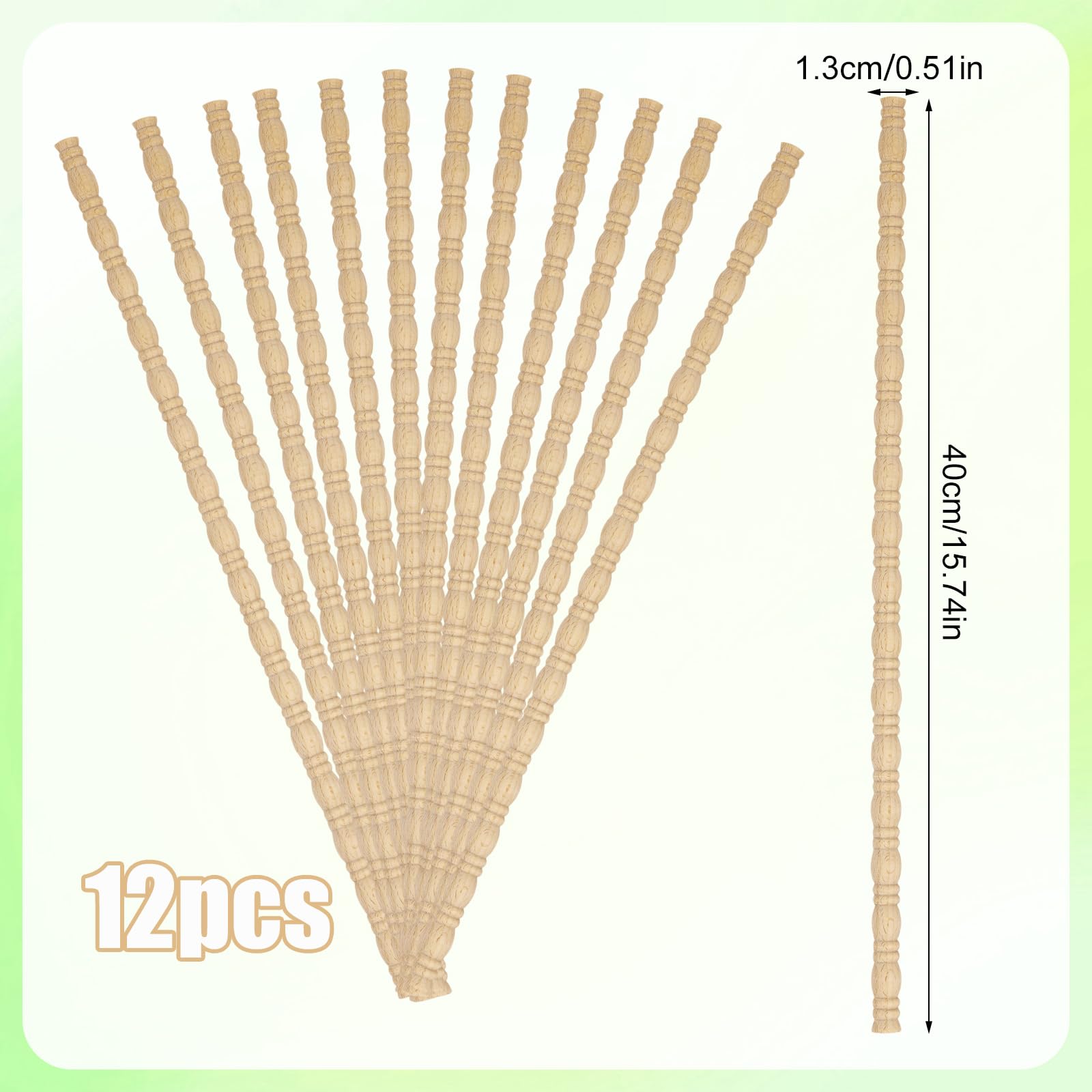 Penitue 12pcs Decorative Wood Trim - Image 2