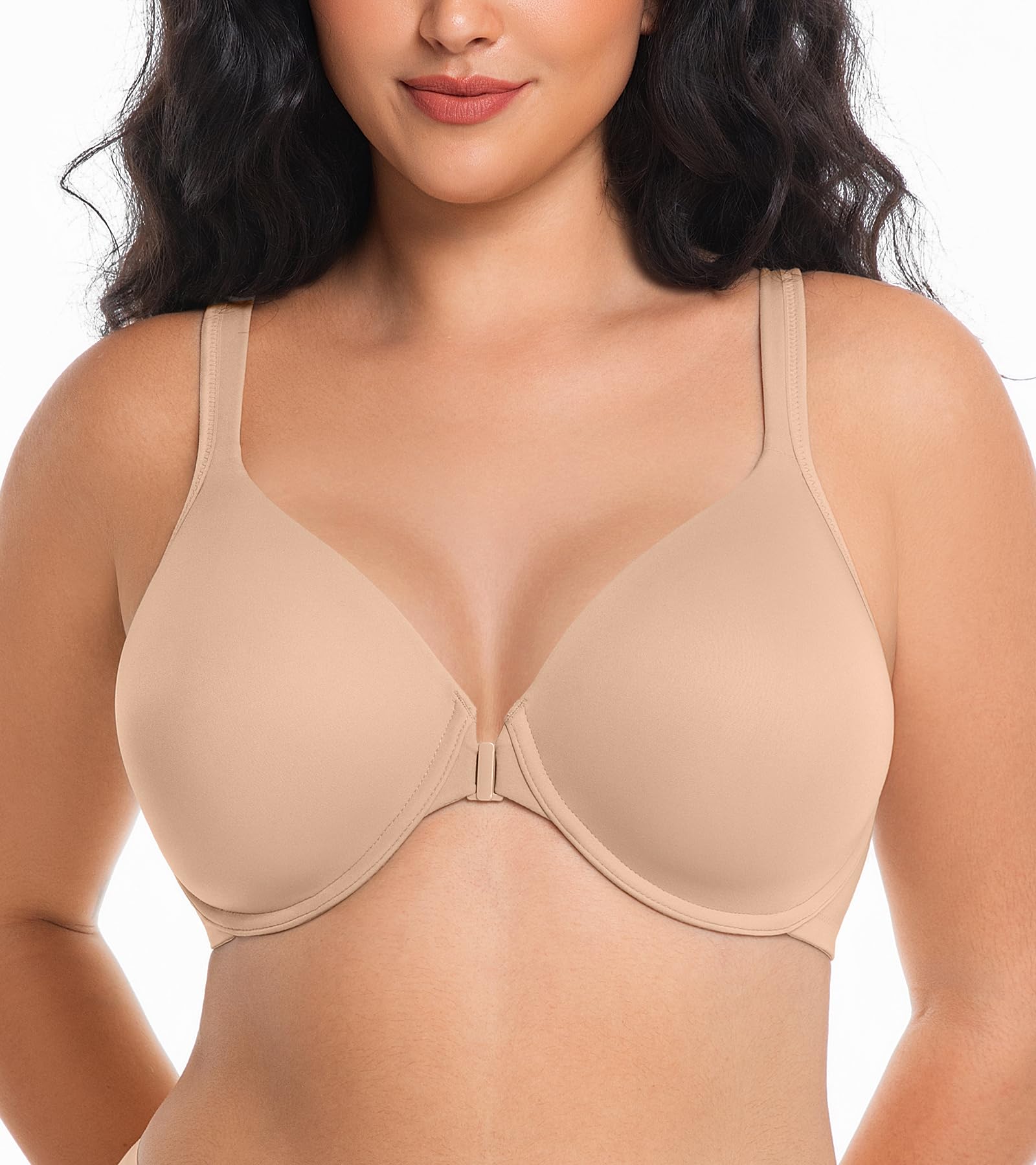 Front Closure Plus Size Light Cup Everyday Bra