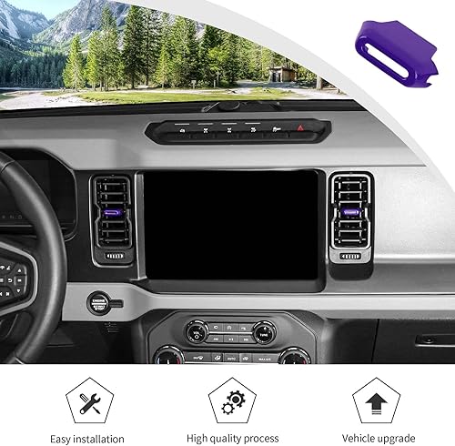 Miniatura 6 de JWWY para Bronco Consola Central Dispositivo de Ajuste de Ventilación de Aire Acondicionado Cubierta Decorativa Moldura Compatible con Accesorios