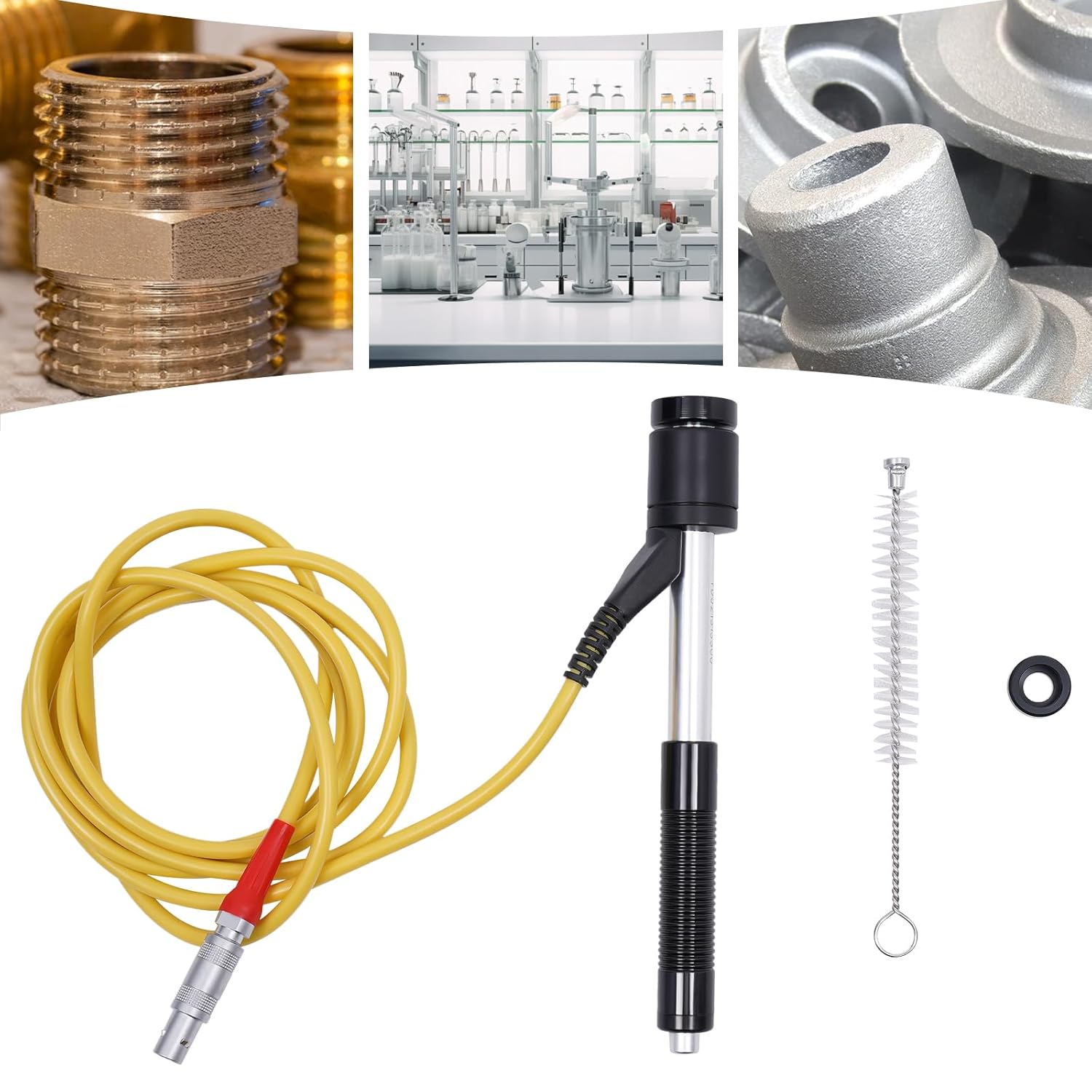 Portable D-Type Impact Device for Hardness Testing up to 940HV - 11mJ 1600HV Tungsten Ball Head NDT Tool, Portable Leeb Hardness Tester D Type Impact Device for Material Research & Testing Labs