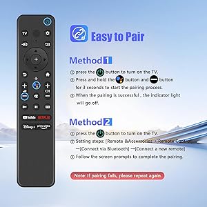 Voice Remote Replacement for Sony-TV-Remote Control, Compatible with Remote RMF-TX810U/800U RMF-TX910U/900U RMF-TX520U/500U RMF-TX310U/300U, Works with All for Sony-Bravia-Google Smart TVs