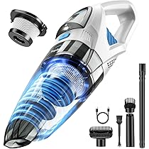 Topipop Aspirabriciole Senza Fili,Aspirapolvere Auto con Potenza di Aspirazione Elevata di 25KPa,Handheld Vacuum Cleaner Portatile con Filtro HEPA per Leggero per Peli di Animali,Tappeti,Casa (Nero)