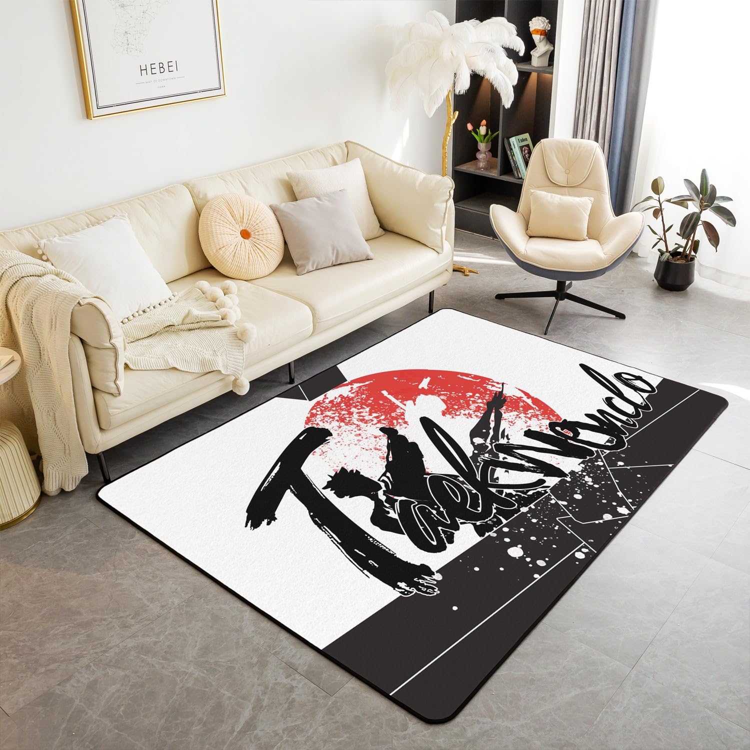 Tapis de taekwondo absorbant pour éviter les glissades des enfants dans le salon