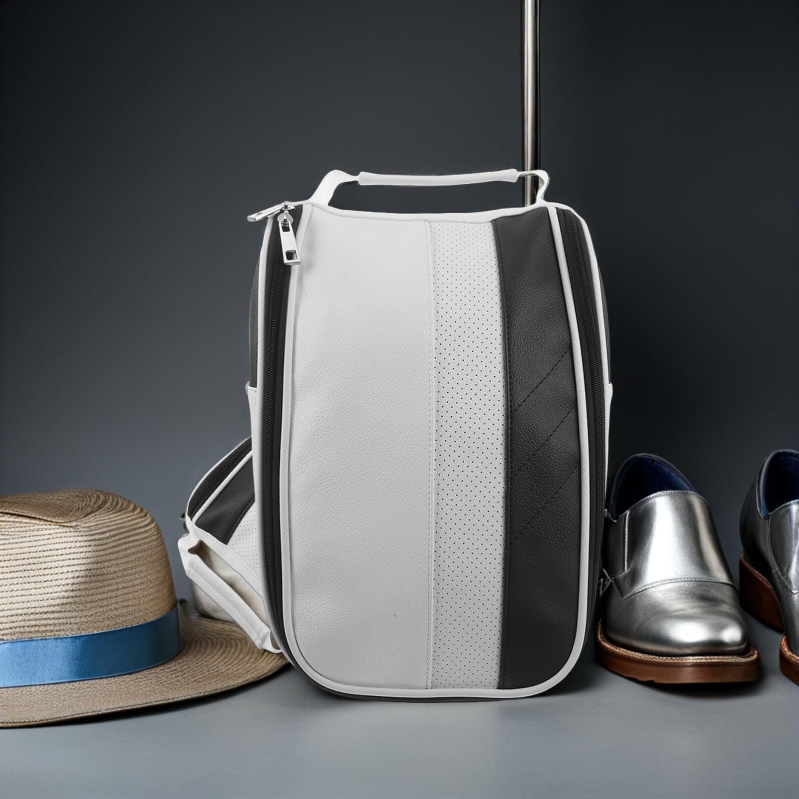 Ciieeo Borsa per Scarpe da Golf Cerniera Traspirante Borsa da Viaggio Compatta Manico a Tracolla Organizer per Scarpe Sportive Uomo e Donna per Golf Escursionismo e Sport All’Aperto