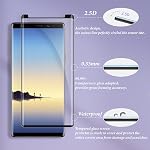 2 Pack Galaxy Note 8 Screen Protector, Shatterproof Premium Tempered Glass Film for Samsung Galaxy Note 8 Screen Protector/3D Curved/HD-Bubble Free/Easy Installation/Case-Friendly