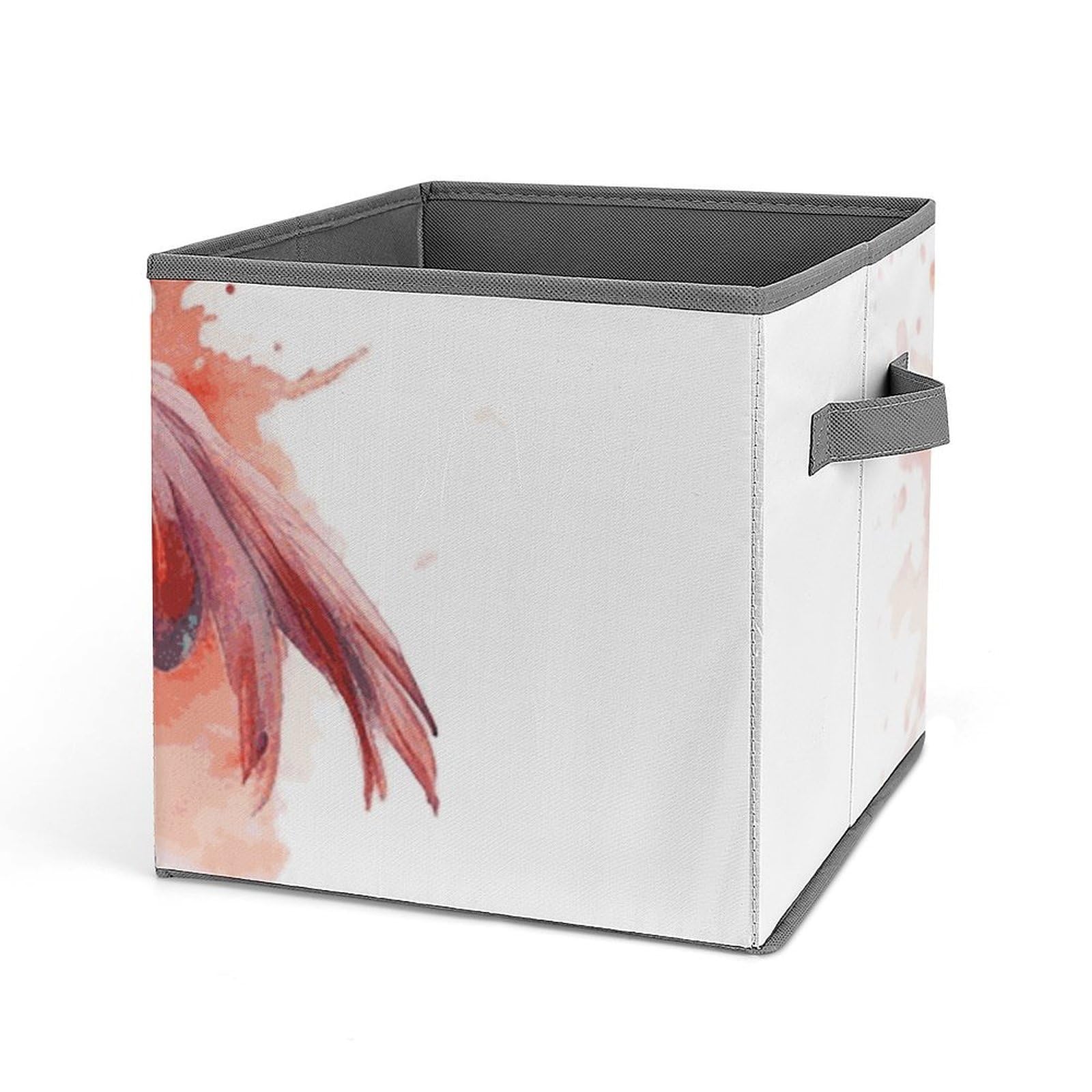 Cube de rangement pliable flamant rose aquarelle pour armoire