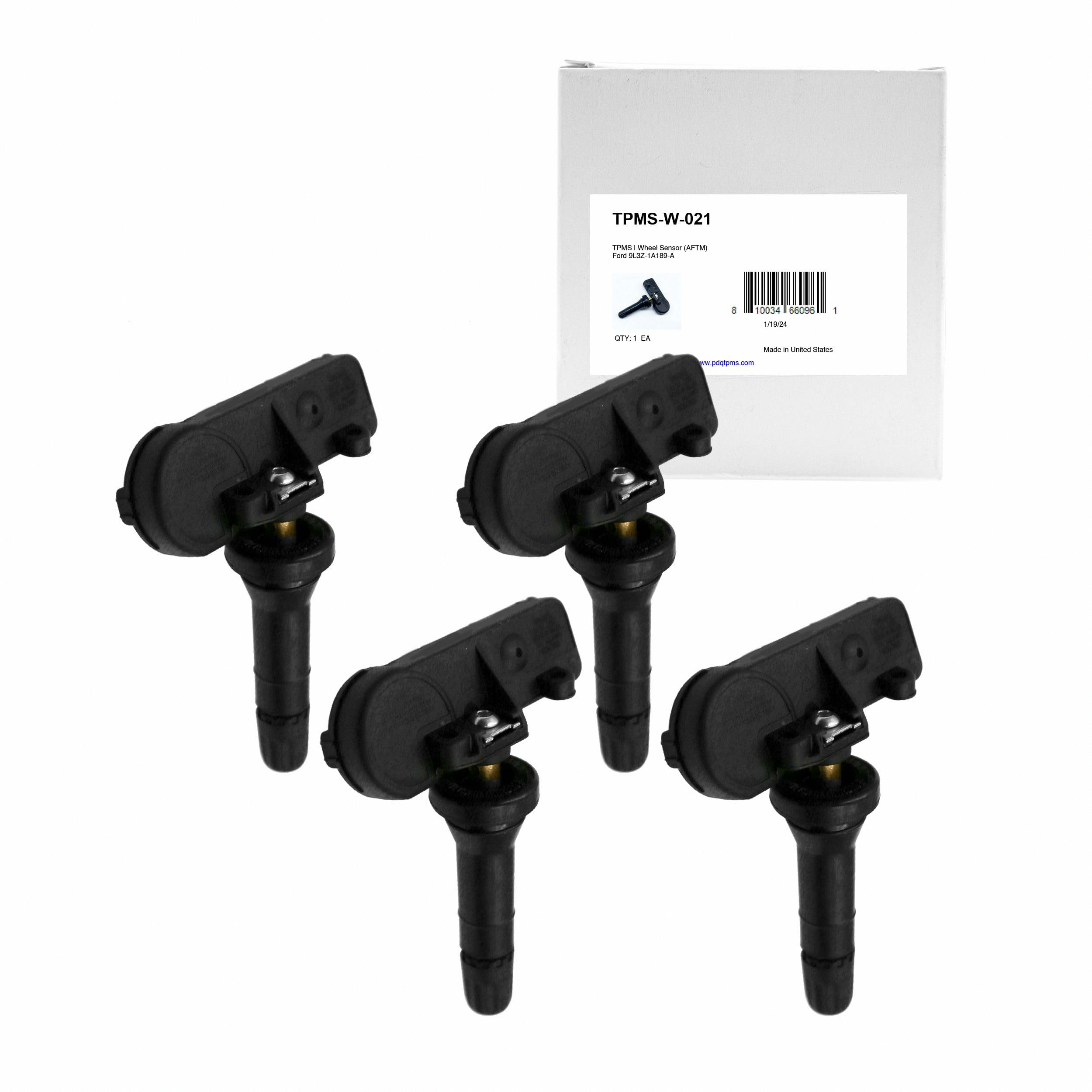 Set Of 4 TPMS Tire Pressure Monitoring Sensors – Ford DE8T-1A180-AA, 315 MHz, Snap-In