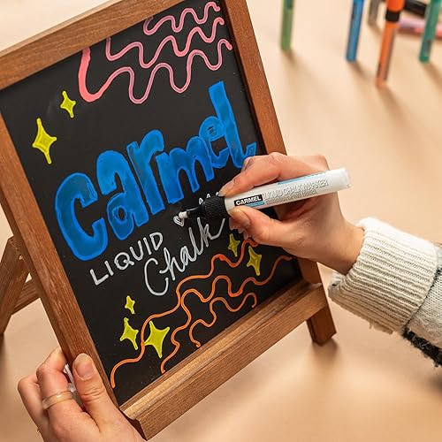 Miniatura 5 de Carmel Marcador de tiza líquida (azul claro, punta mediana)