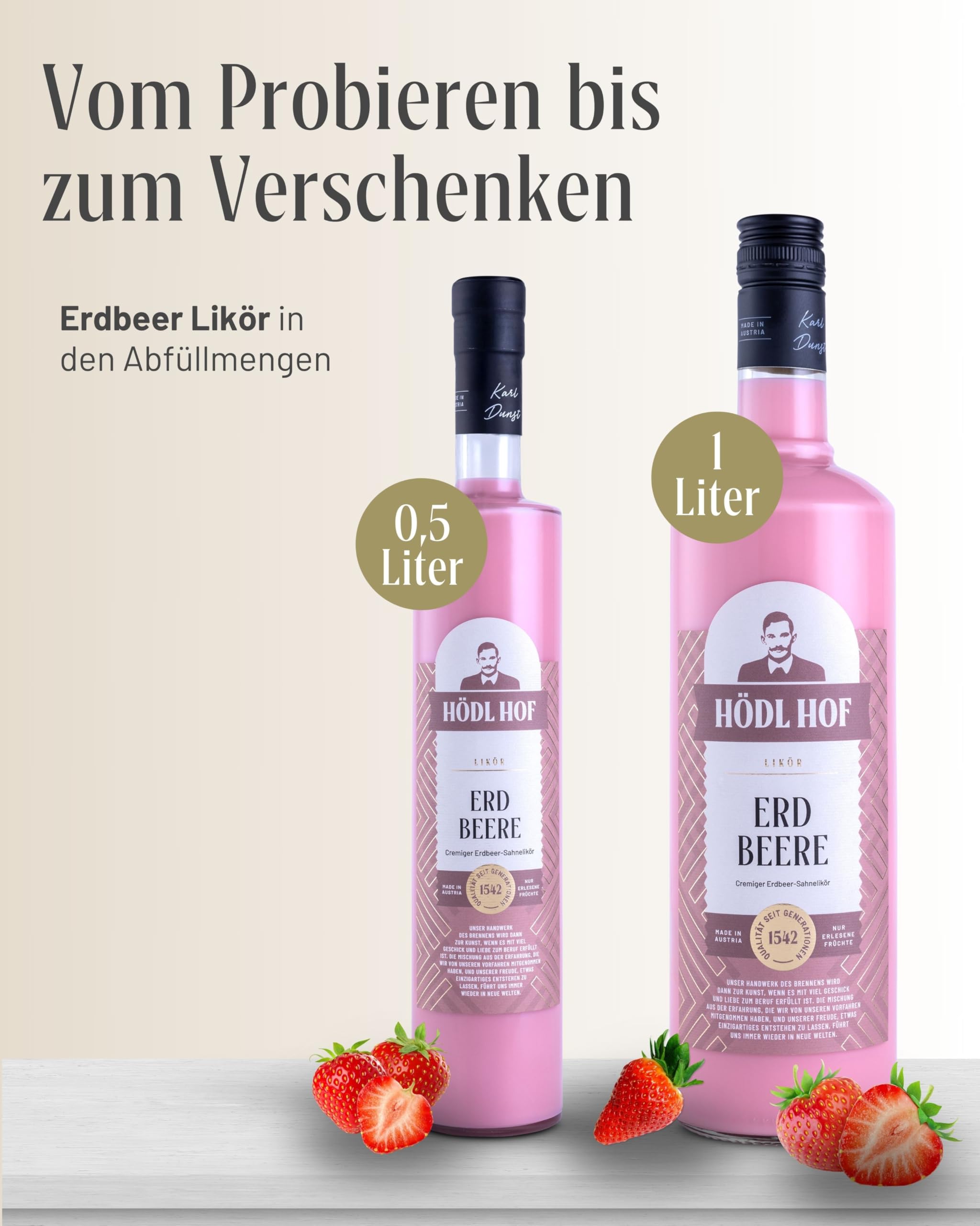 Hödl Hof Erdbeere Cremelikör | 16% Vol. | 1,0l