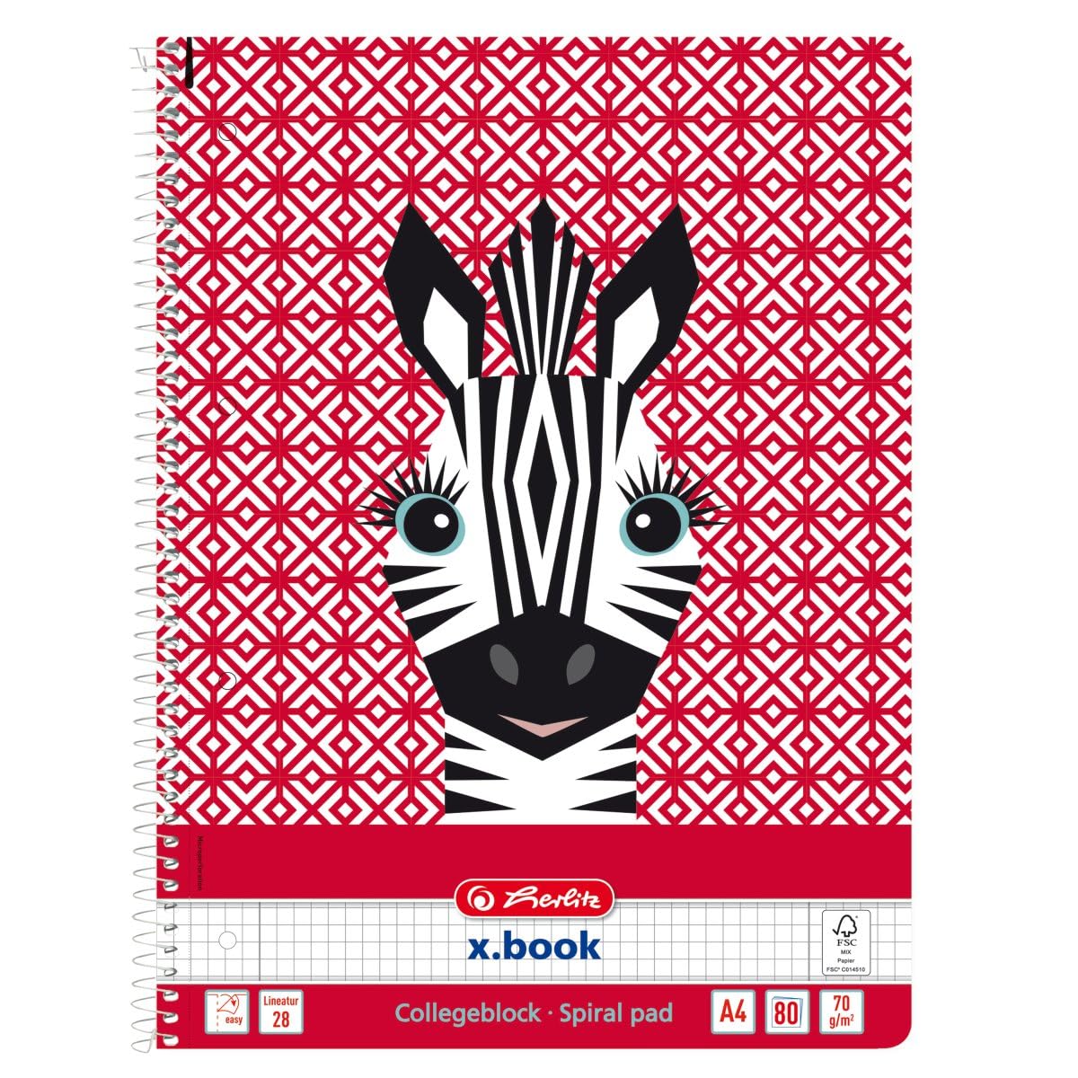 Herlitz Collegeblock Cute Animals Zebra