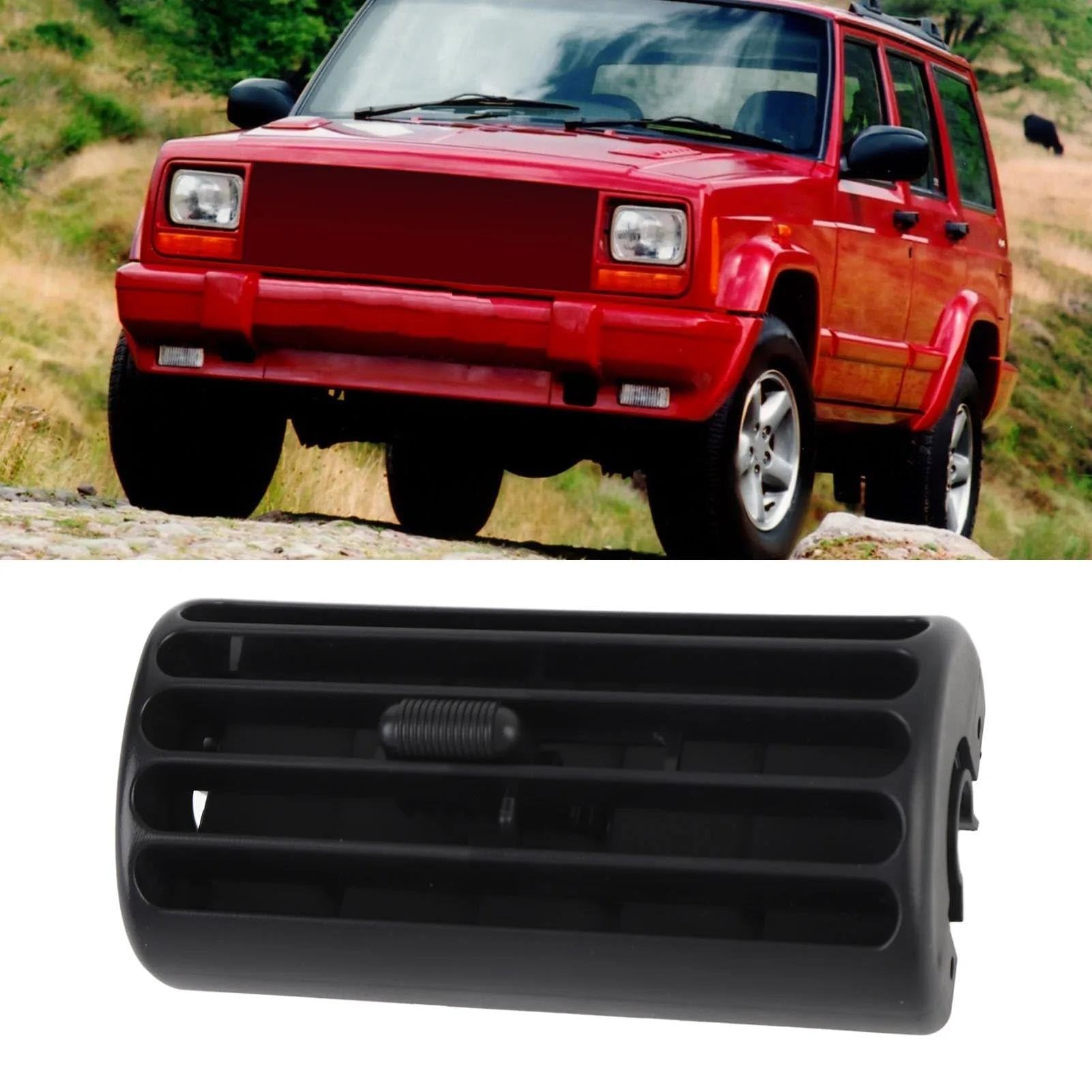 Bocchetta Aria Condizionata Auto Griglia Ventilazione Cruscotto Centrale Anteriore in Plastica Presa d'Aria Cruscotto Uscita Aria Condizionata per Cherokee XJ 1997-2001 5FS10LAZAB