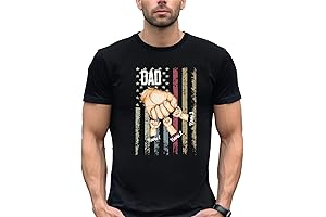 Personalized Dad T-Shirt with Kids' Names: A Heartfelt American Flag Tribute for Fathers Day