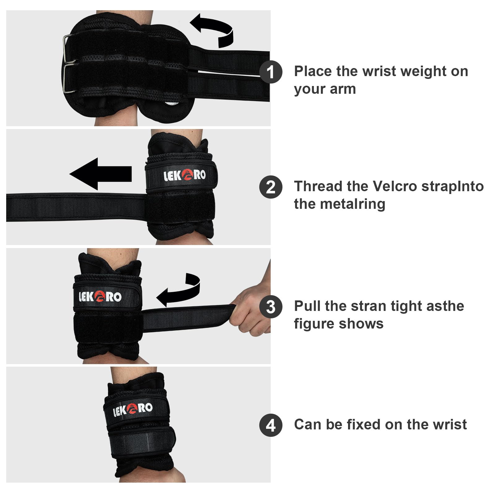 Pesas de muñeca ajustables, pesas extraíbles para tobillo y muñeca, entrenamiento de fuerza, para hombres y mujeres, fitness, caminar, trotar, entrenar, correr