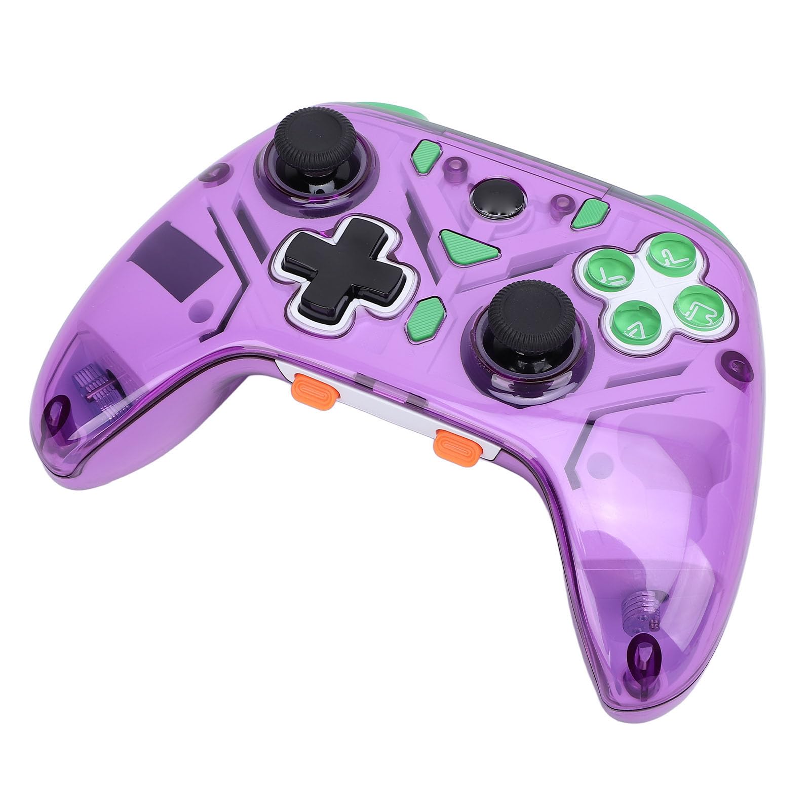 Generic Kontroler Gier Wideo, 6-osiowy żyroskop 5.3 Hall Trigger Burst Bezprzewodowy Kontroler Gier dla Domu (PURPLE)