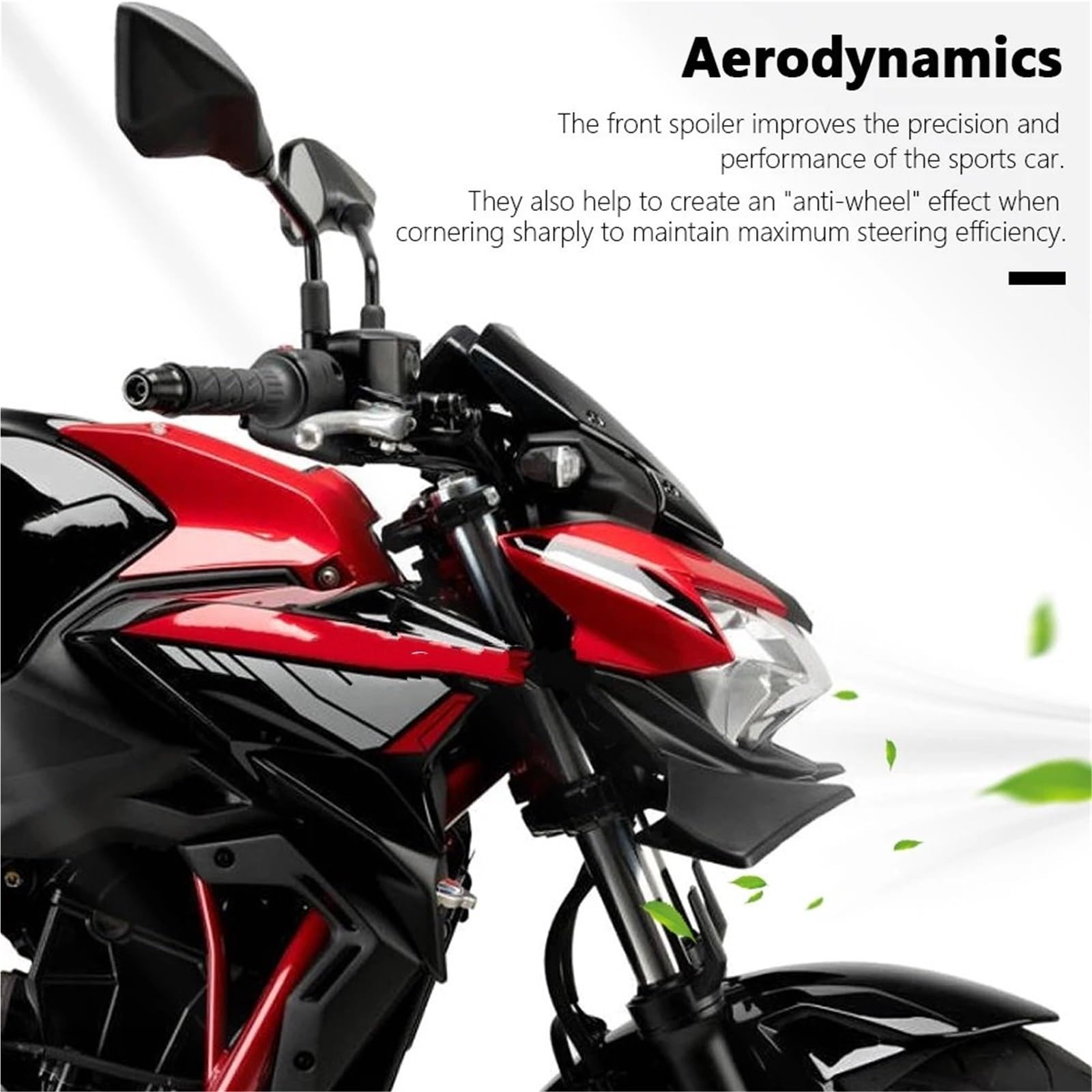 Front Bumper Splitter dachowy Pasuje do Kawasaki Z 650 Z650 2021-2025 Spoiler Winglets Aerodynamiczny Przednia Owiewka Akcesoria