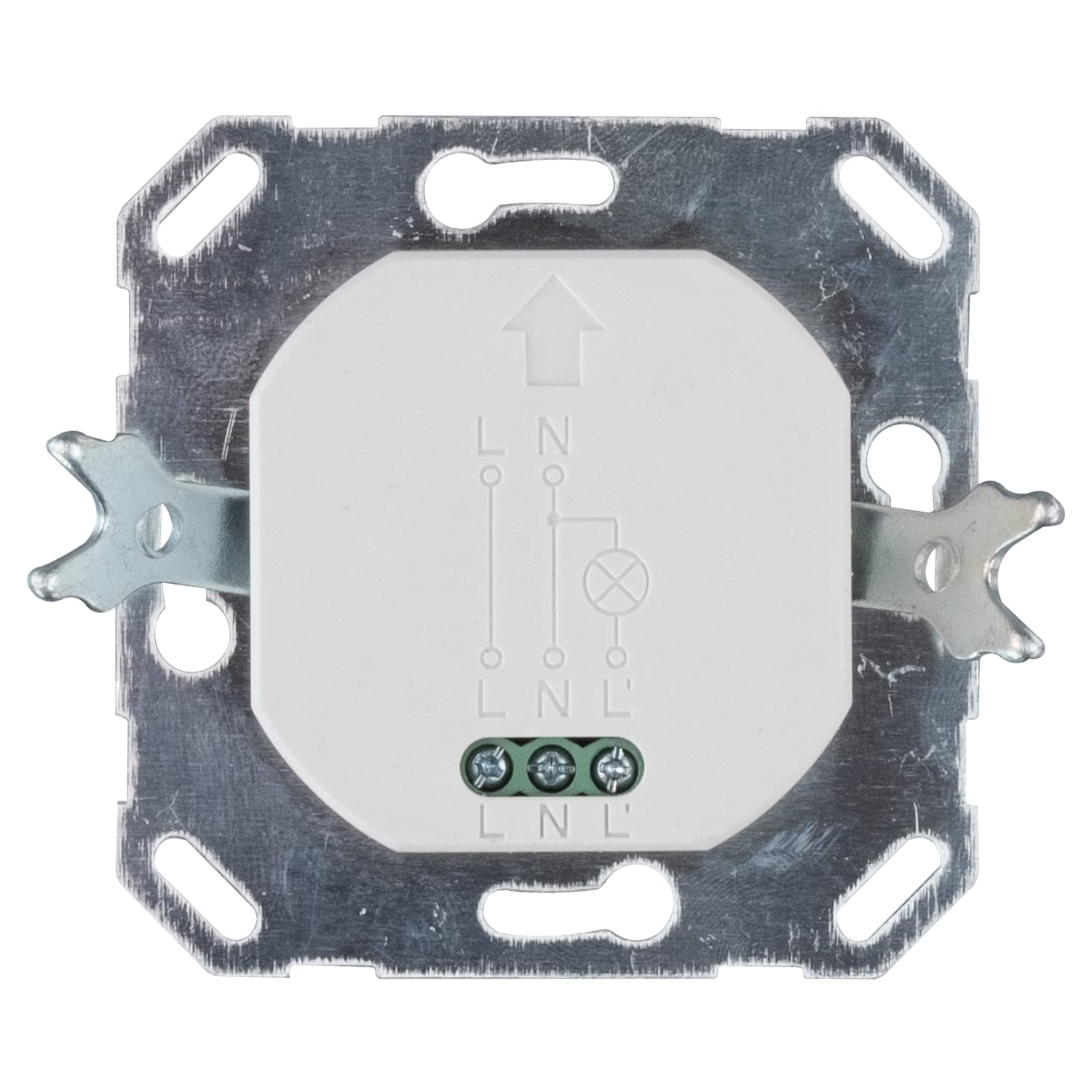 POPP® Electric Detector de Movimiento PIR Interior Empotrable Pared, IP20 300W/1200W 220-240V IP20 SM-002 160º (Pack 5 Unidad)