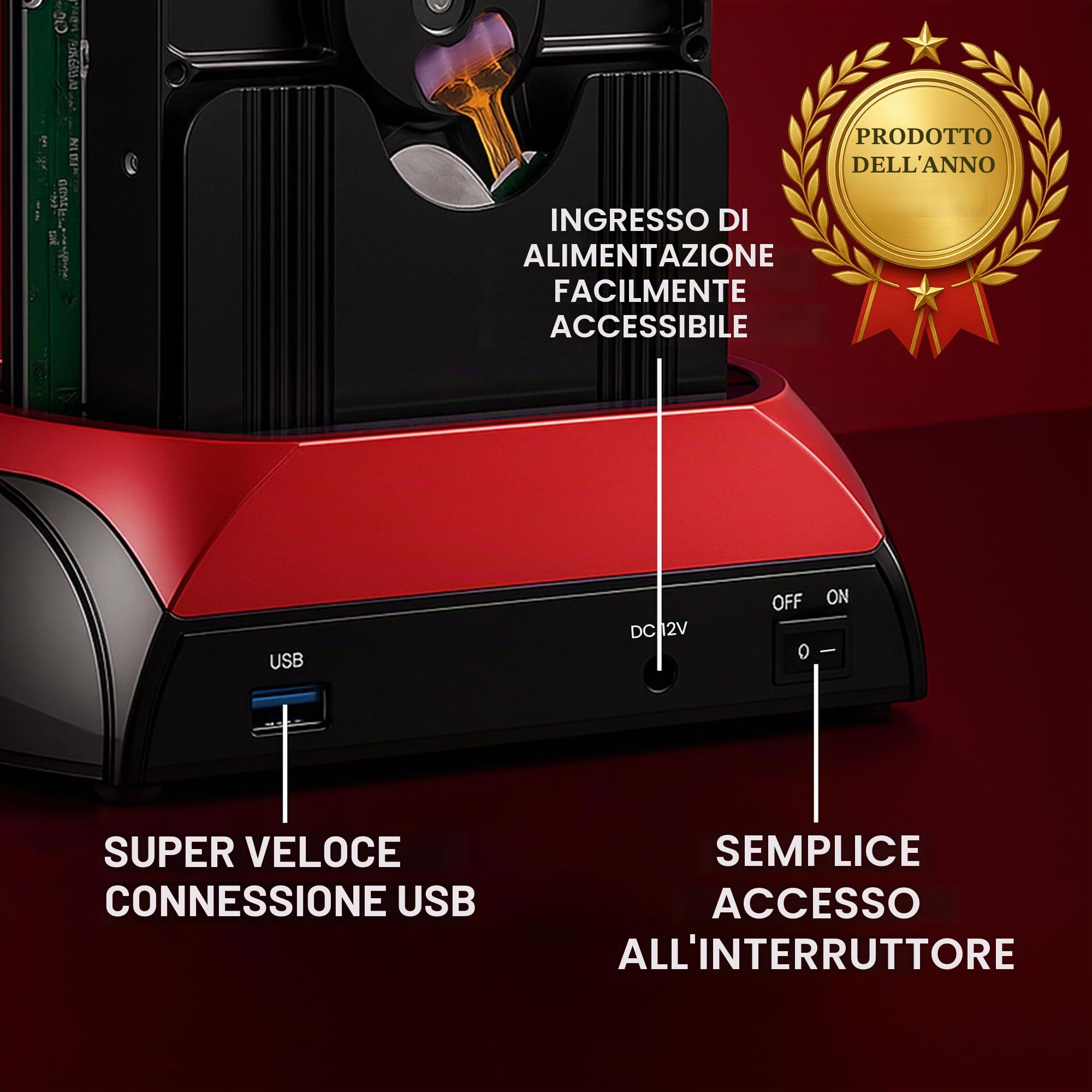 Retoo Docking Station SSD/HDD 2.5 o 3.5 Pollici, USB a IDE SATA I/II/III Dual-Bay Hard Disk, Funzione Clonazione per Dischi Rigidi Offline, nero