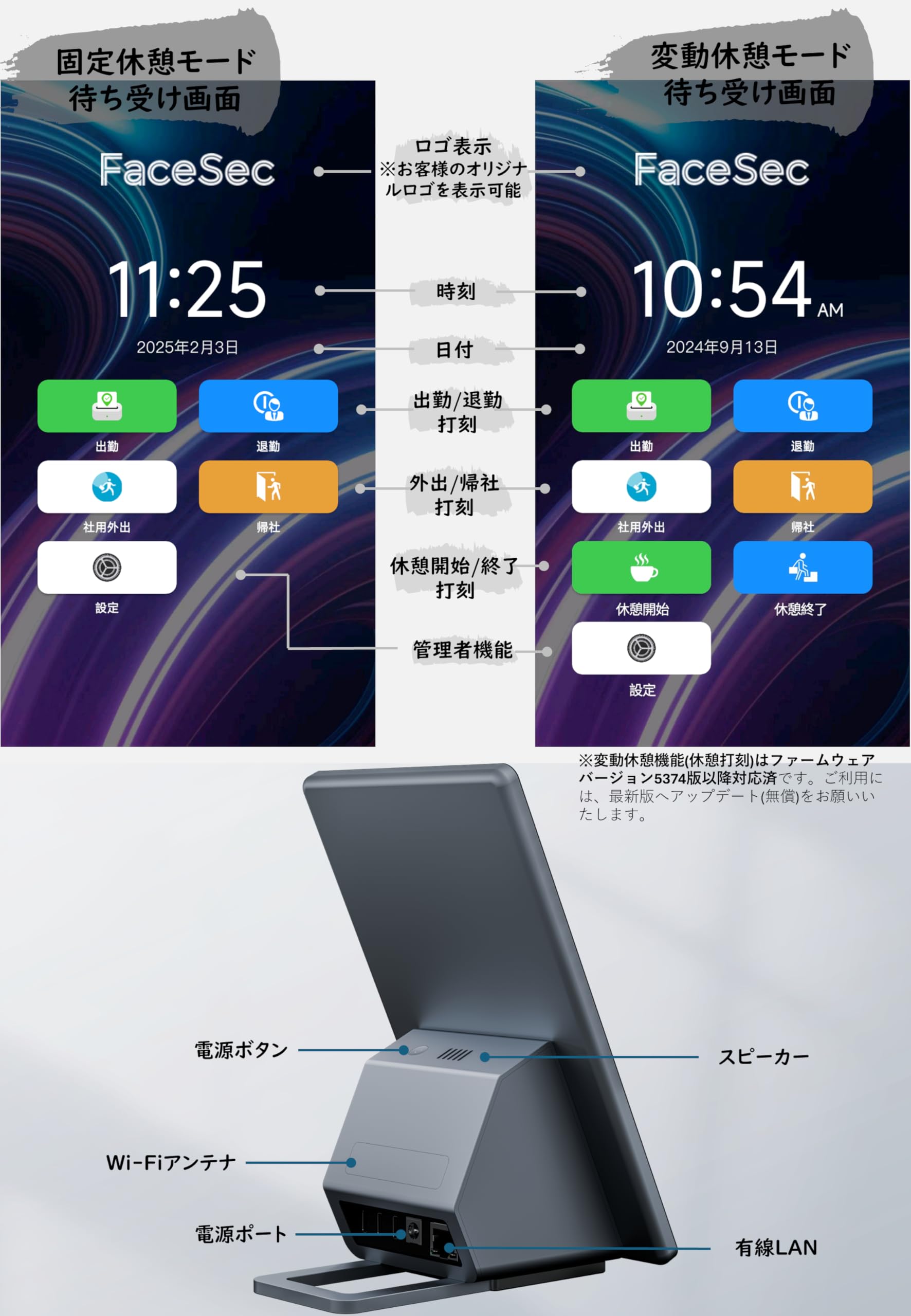 Amazon.co.jp: FaceSec(ﾌｪｲｽｾｯｸ) タイムレコーダー AI顔認証