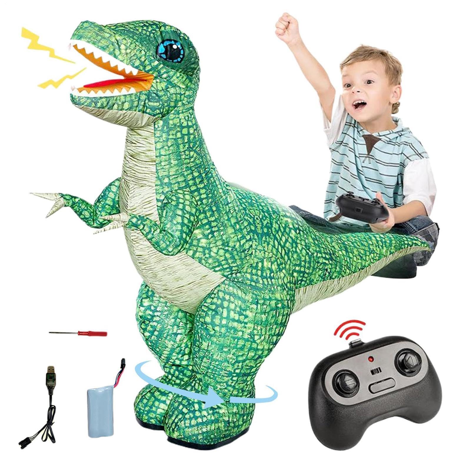 Dinosaurio Con Control Remoto 90 Cm | Figura de Dinosaurio de Juguete Juego Recargable Realista 2.4GHZ Para Edad 6-12 Anos Interior Exterior Parque Halloween