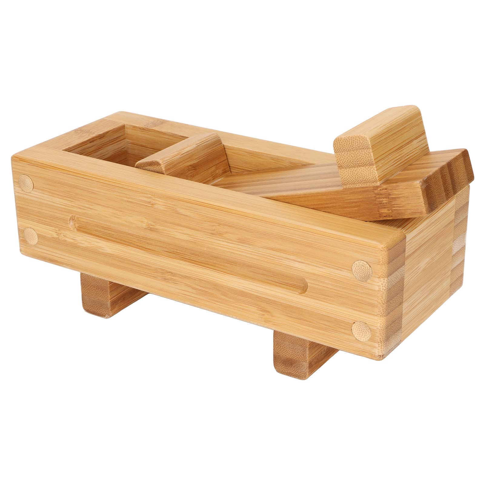 Caja de Molde de Arroz para Sushi, Molde de Prensa de Sushi de Madera para Bricolaje, Duradero de Madera de Bambú para Cocina Productos de panadería