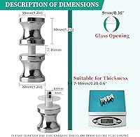 Vista 2 de Alise Manija de puerta de ducha, perilla para puertas corredizas de ducha, perilla de acero inoxidable sólido SUS304 resistente, piezas de repuesto