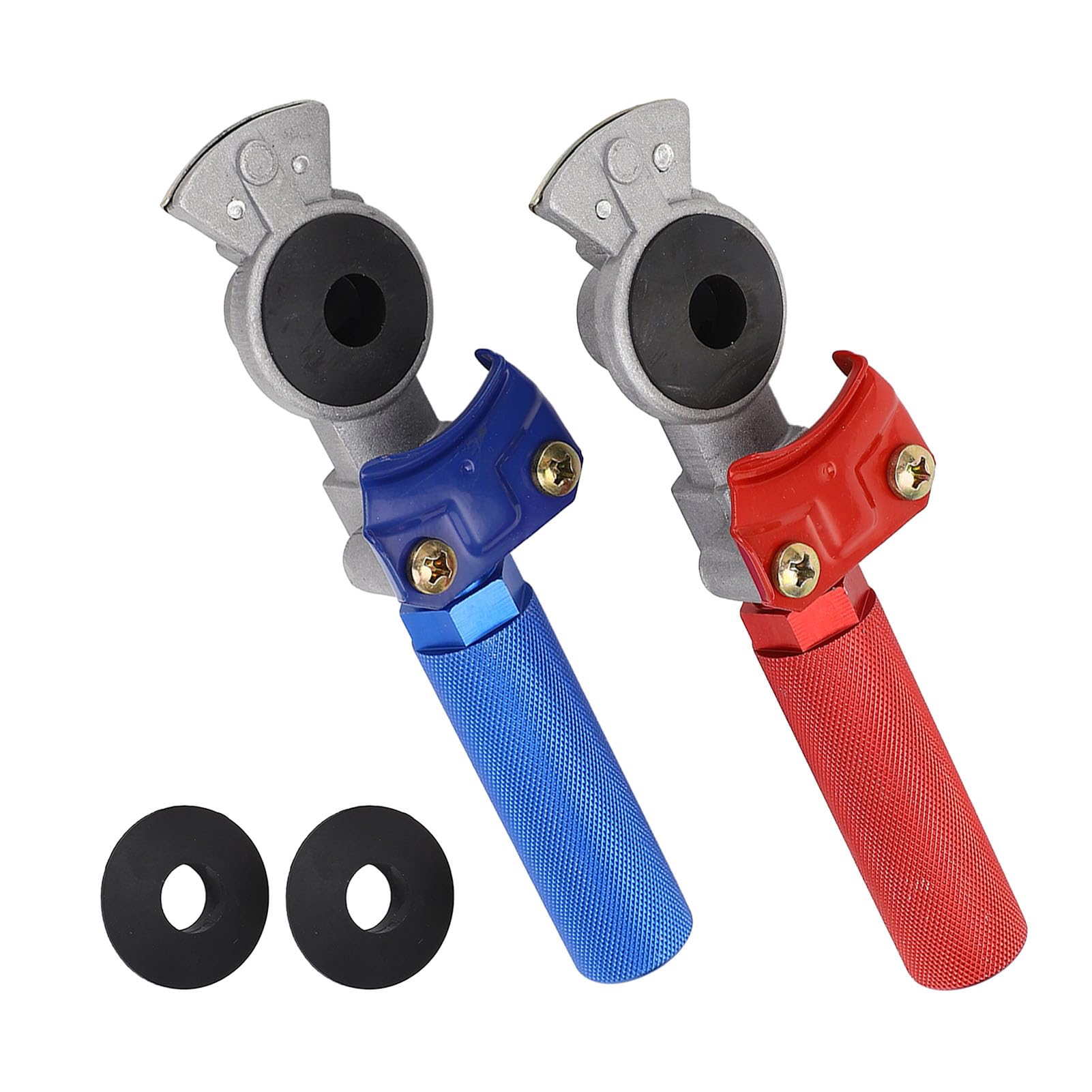 dsheng Glad Hands Grips Lot de 2, Kit de Poignées D'extension Gladhand Haute Résistance, Couplage de Frein à Air, Poignée de Main Glad Hands Set Rouge et Noir anodisé pour Semi-Camion RV