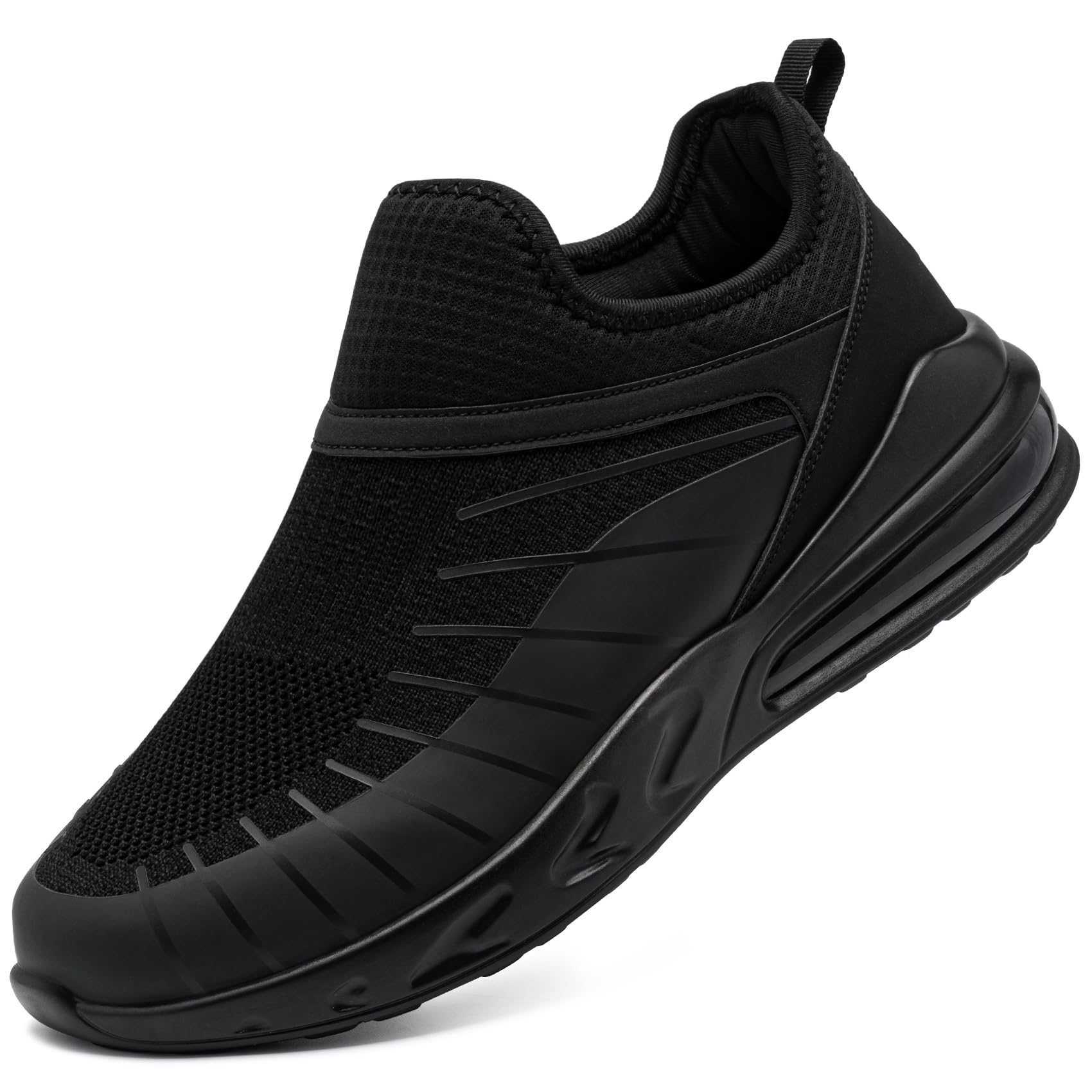 LARNMERN Hombre Zapatos Antideslizantes Mujer Slip-On Zapatillas de Cocina Chef Calzado Casuales Colchón de Aire sin Cordones