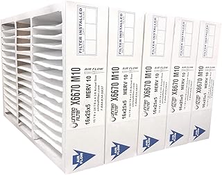 United Filter Compatible X6670 16x25x5 MERV 10 Furnace Air Filter (Case of 5) - HVAC Filters Capture Pollen, Mould, Bacteria & Smoke - Made in Canada