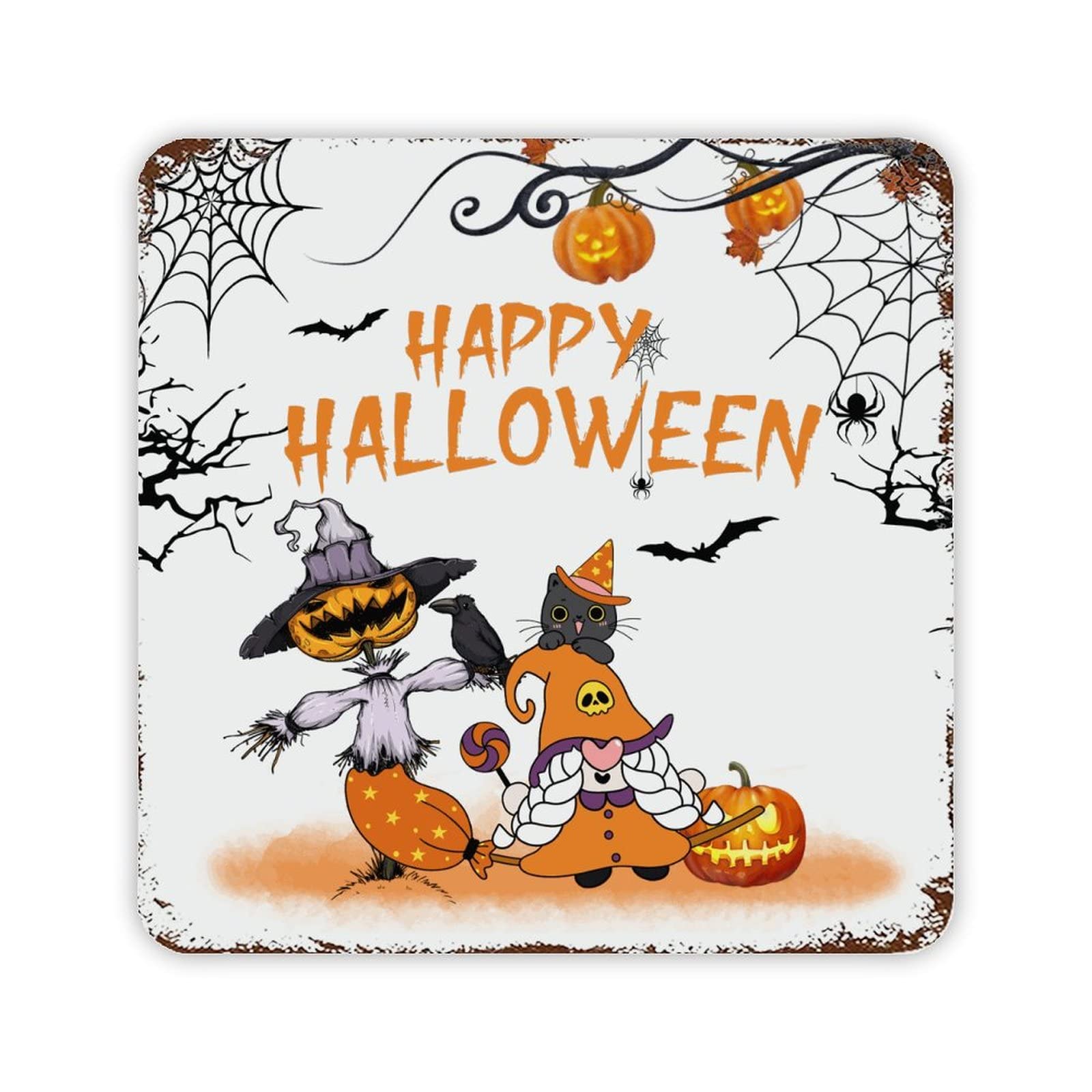 Amazon.com: Gnome Scare Crow Halloween Metal Sign Halloween Party
