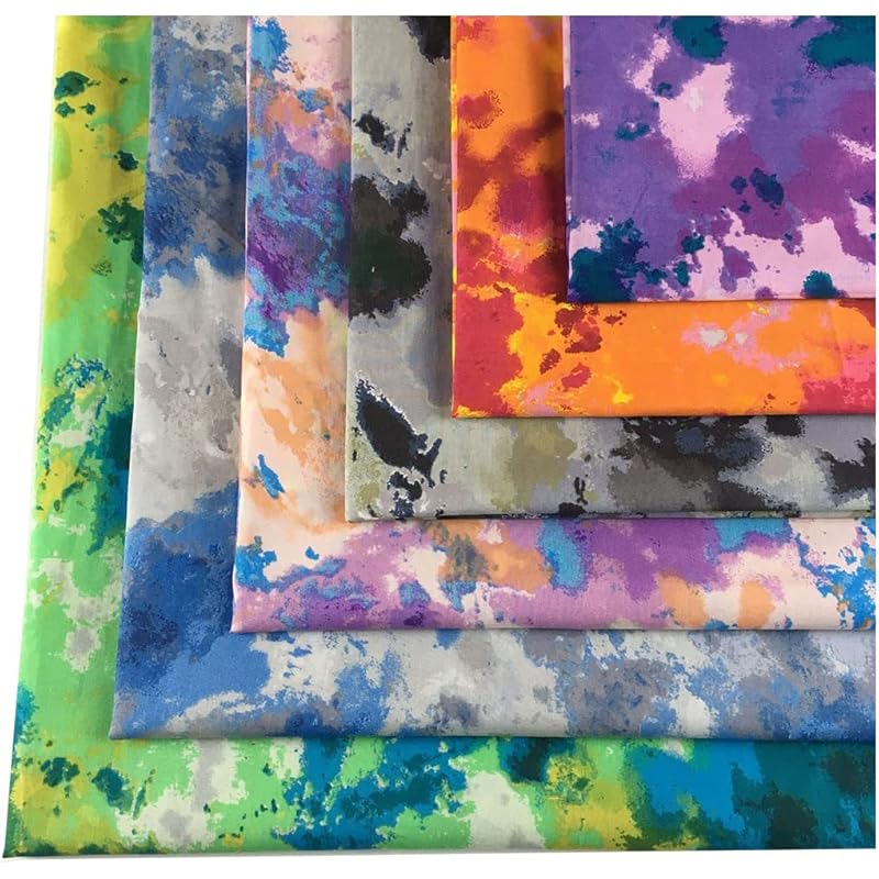 6枚 タイダイ パッチワーク布 おしゃれ ムラ染め はぎれ 布 セット 綿 カットクロス 生地 手芸 ハンドメイド用品 48x48cm Akic9faixg Anzanatitlan Org