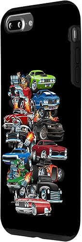 Vista 26 de Funda para iPhone 13 Hotrods, autos clásicos, coches musculosos y carros de carreras