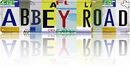 Vintage Road Tin Sign Retro Metal Abbey Road Street Signs for Cool Stuff Stylish Wall Art Decor Gift for Home Bathroom Kitchen Fence and Gothic Wall Decor in Every Room 16x4 in