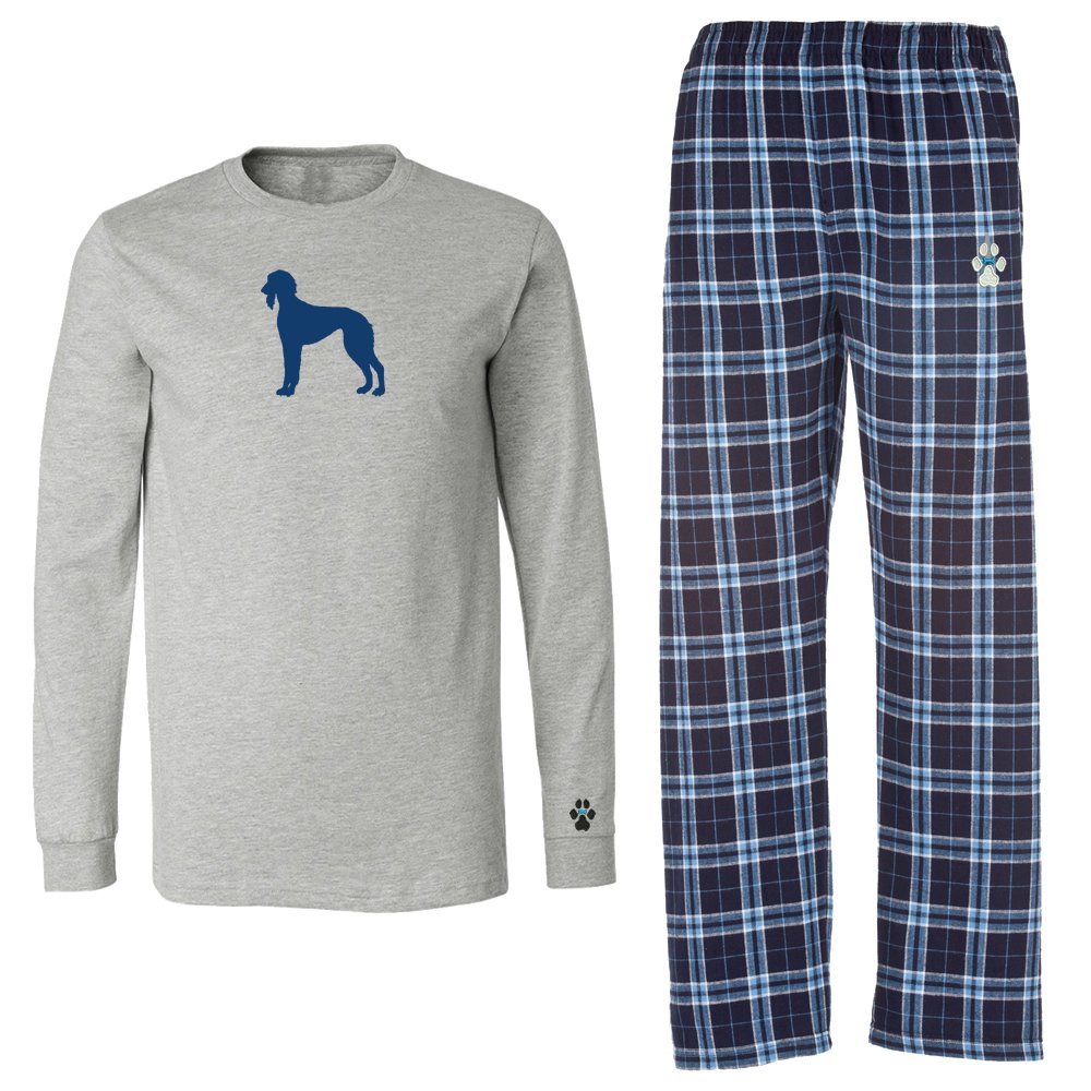 Saluki Mens Flannel Pajamas.