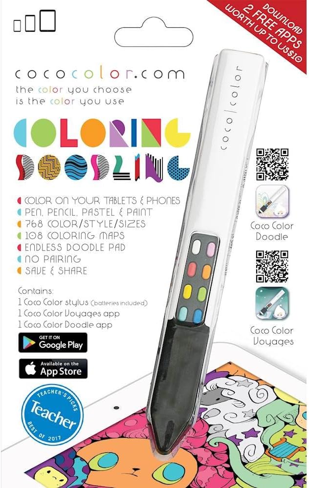 Stylus - World's 1st & Original Remote Coloring Stylus Designed for Tweens and Adults