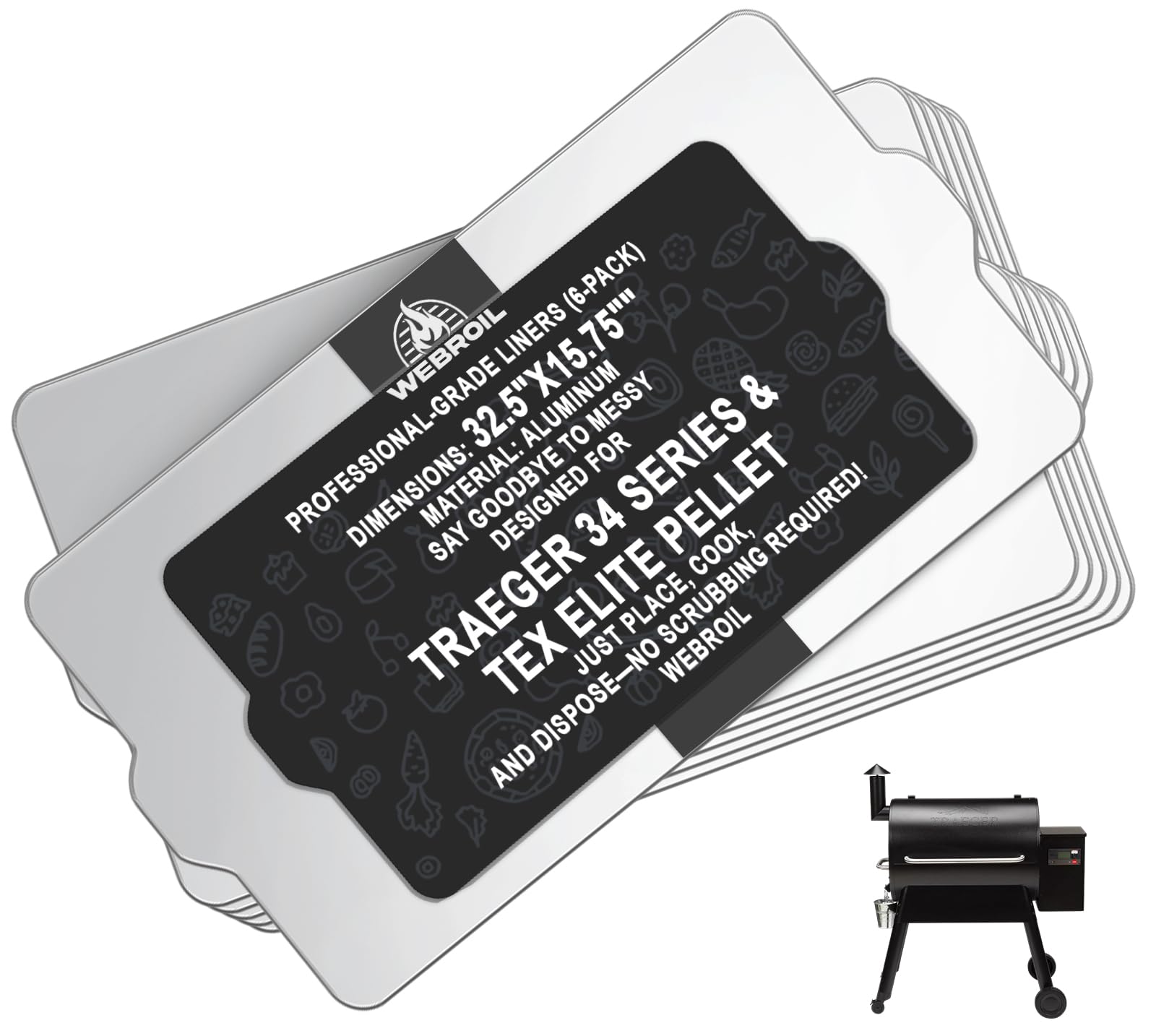 Plateaux d'égouttement BAC410 pour barbecues Traeger Pro 34, fini la corvée de graisse