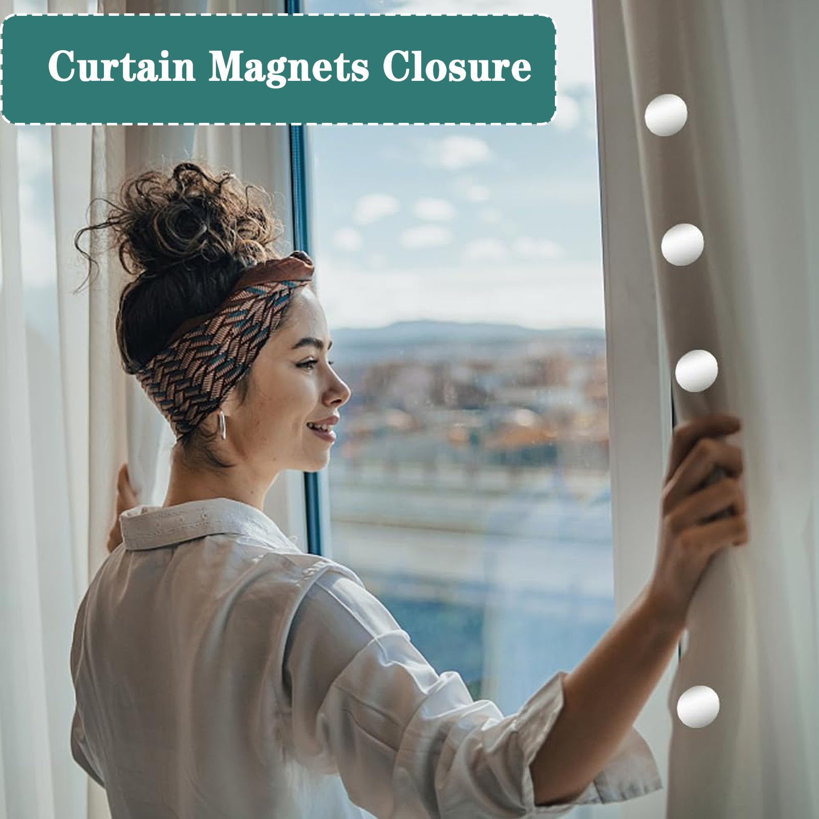 24 Magneti Per Tende - Robusti E Antiruggine - Per Camera, Soggiorno, Ufficio, Bagno, Cucina - Foto 8