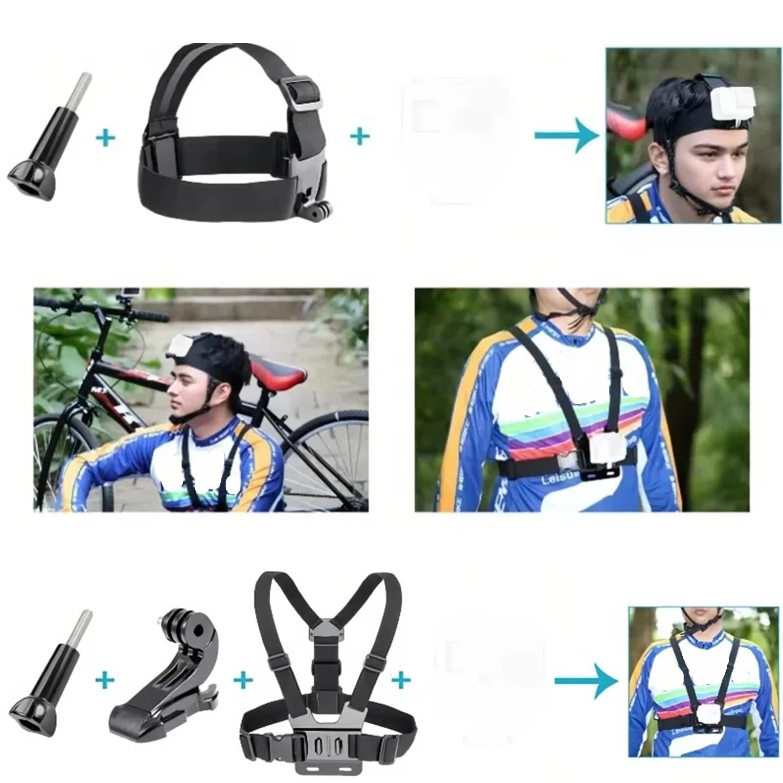 Compatible con GoPro e Insta360. Kit de Accesorios for cámaras de acción 50 en 1 for múltiples Modelos.