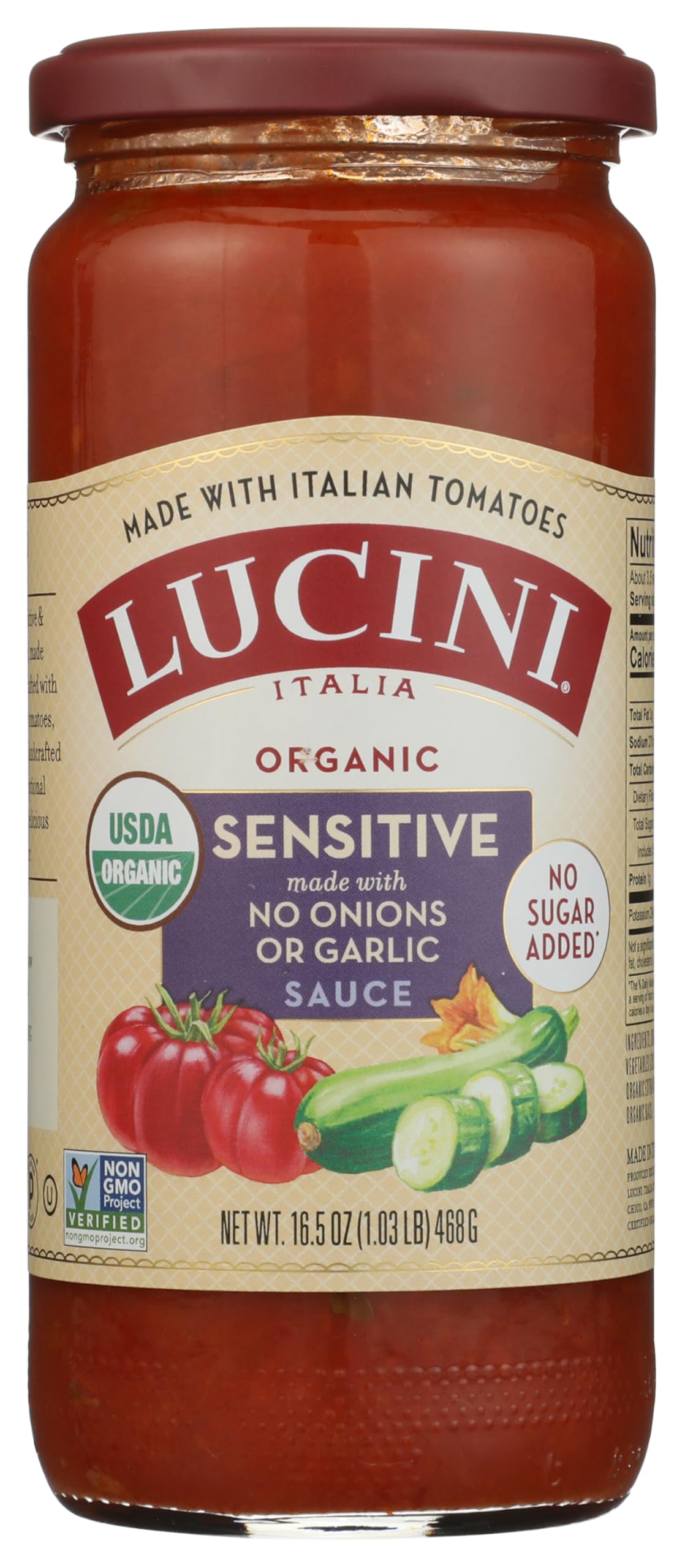 Lucini Organic Sensitive Pasta Sauce