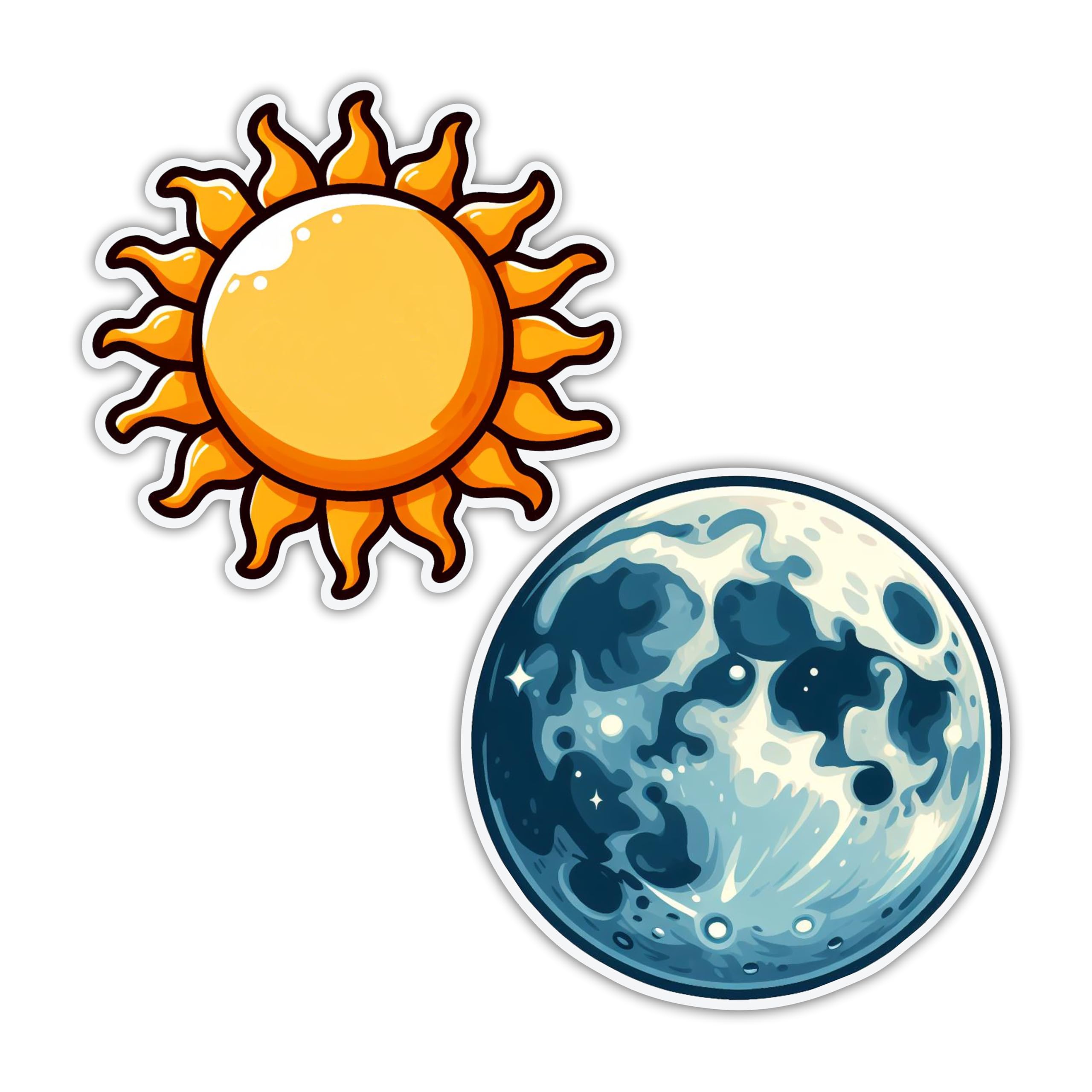 magneverse Sun & Full Moon Fridge Magnet Set for Couples, Premium Acrylic Fridge Magnets for Kitchen & Home Decor (Set of 2 Magnets)