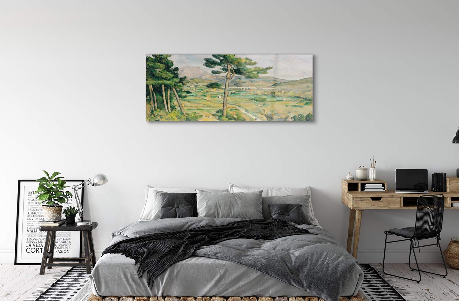 Tulup Impresión acríl Acrílico 125x50cm - Arte Vista de la praderaImpresa Decoración Arte Pintado Cuadro sobre acríl Pinturas